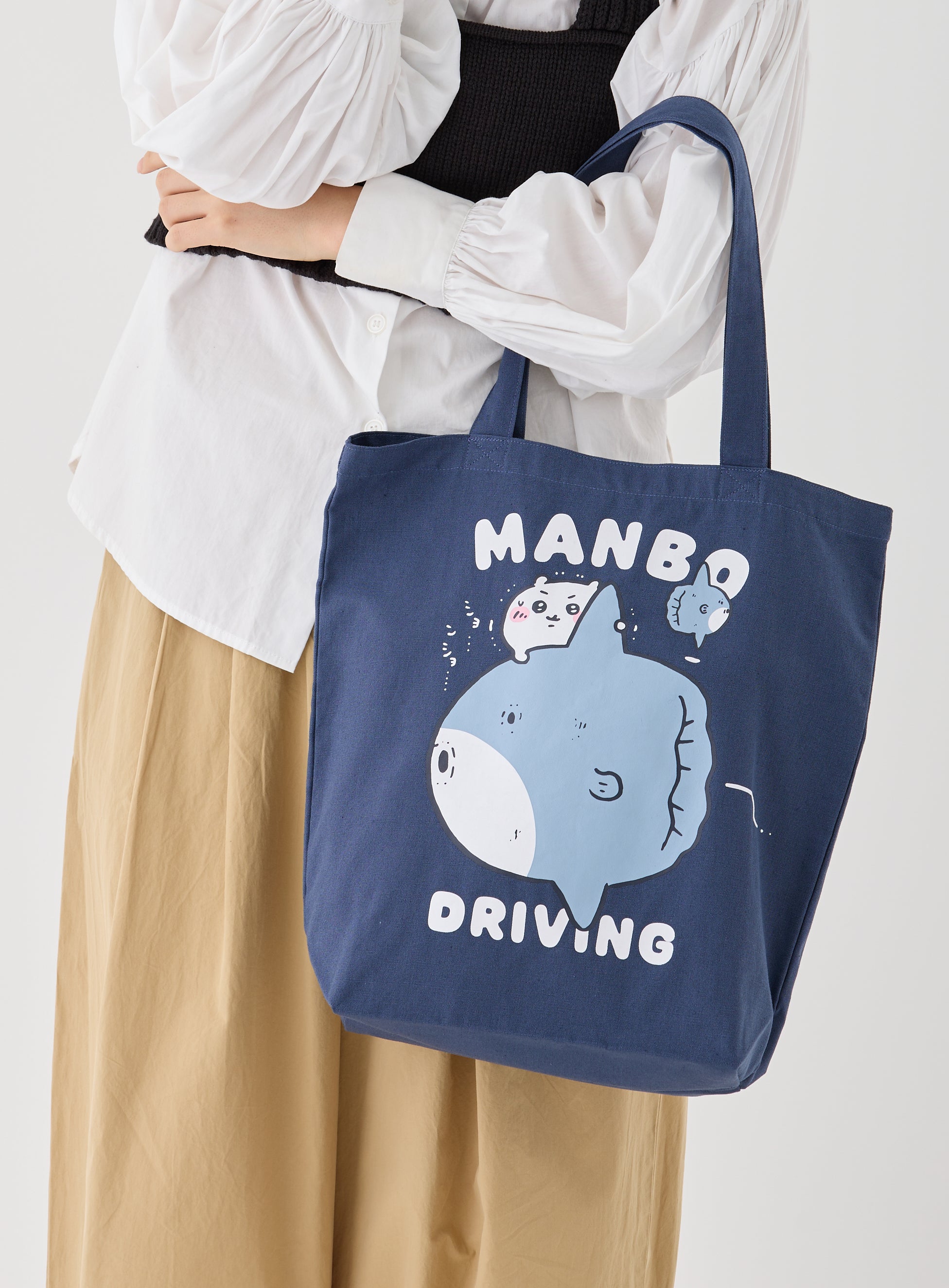 ちいかわ トートバッグ MANBO DRIVING ネイビー