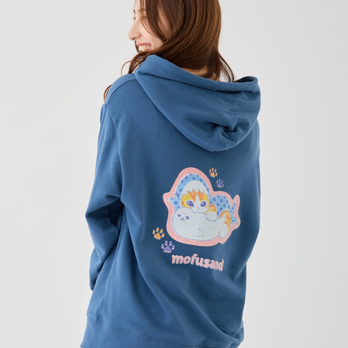 ○★新品未使用　G/FORE　MU TECH 総柄プリントパーカー　36　ブルー OUTDOOR PRODUCTS (アウトドアプロダクツ) 迷彩柄 フルジップ パーカー