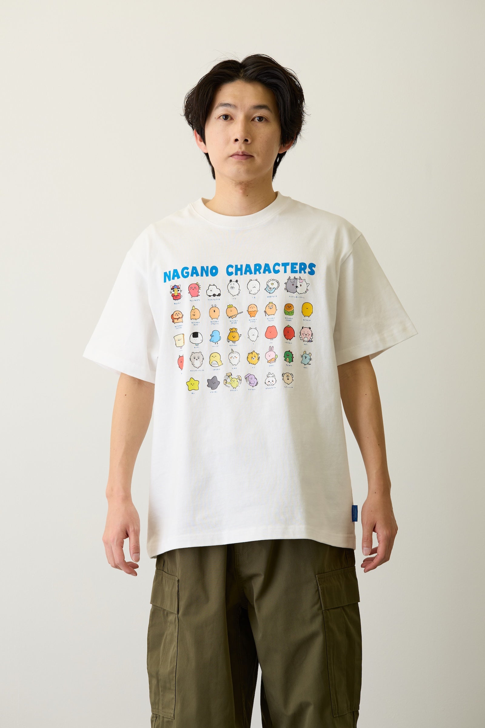 ナガノキャラクターズ Tシャツ 集合 ホワイト