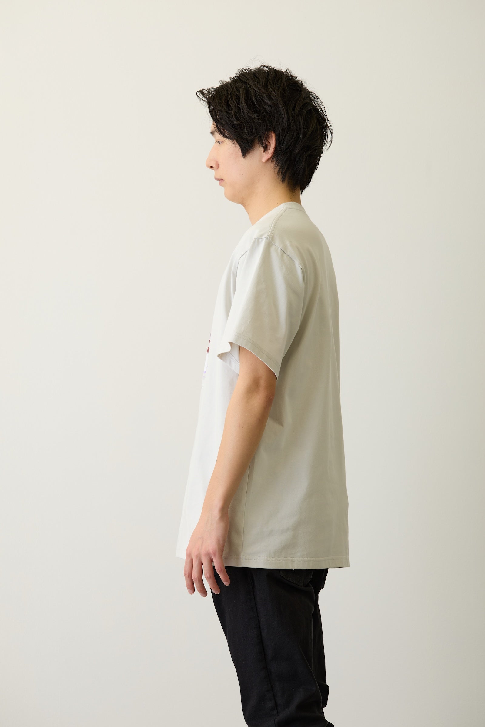 mofusand　Tシャツ　なにもわるくにゃい　花瓶だいすきにゃん　グレー