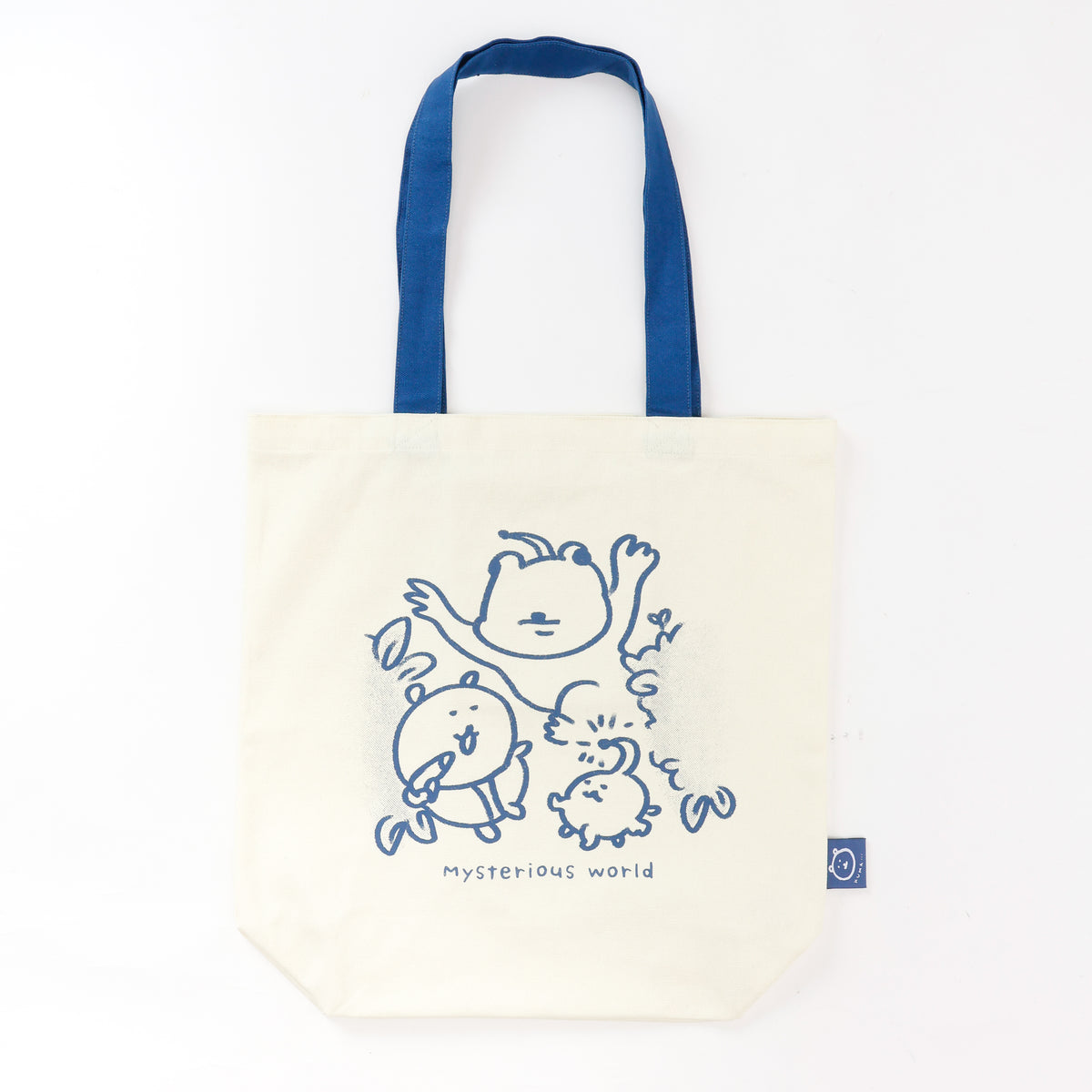 ナガノキャラクターズ トートバッグ 不思議な世界 ベージュ×ネイビー