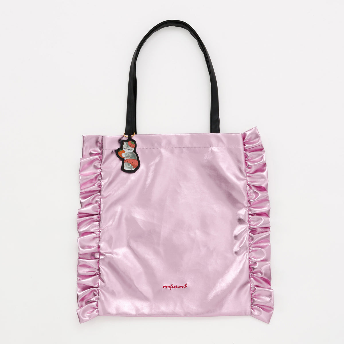 mofusand ラメトートバッグ いちごにゃん ピンク