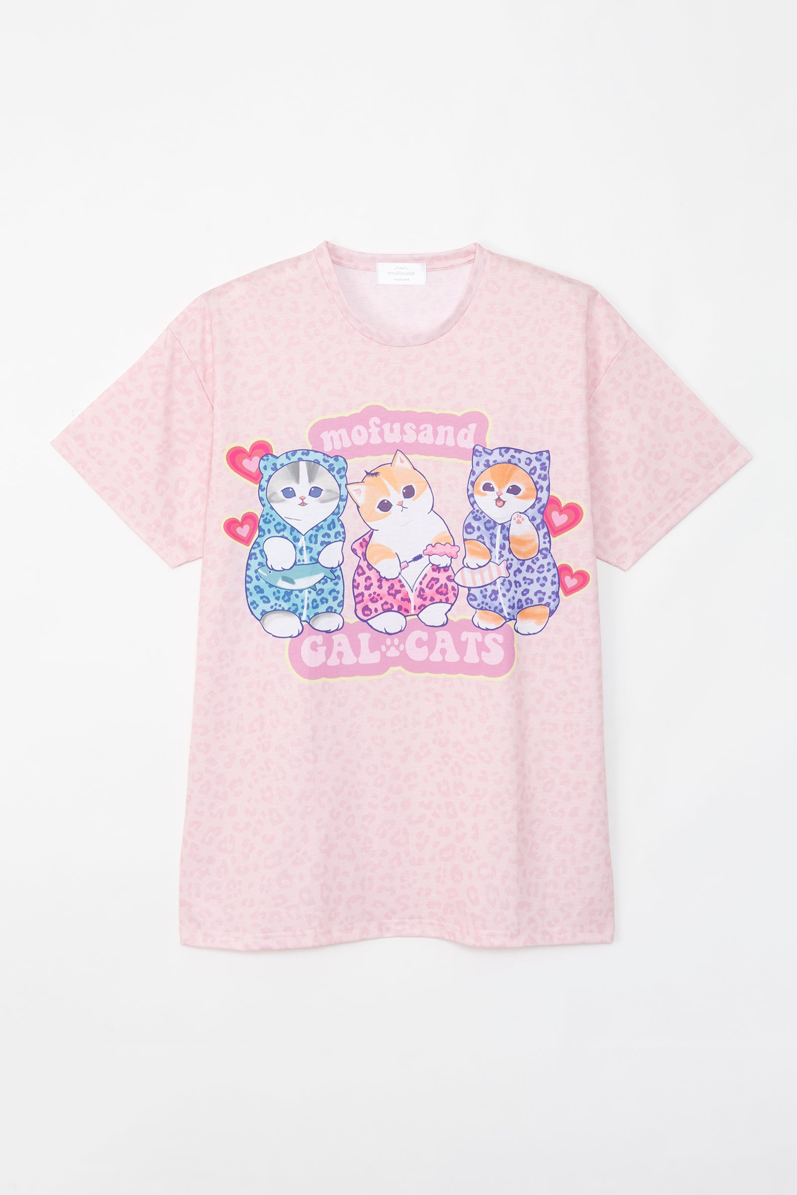 mofusand Tシャツ ぎゃるにゃん GAL CAT ピンク