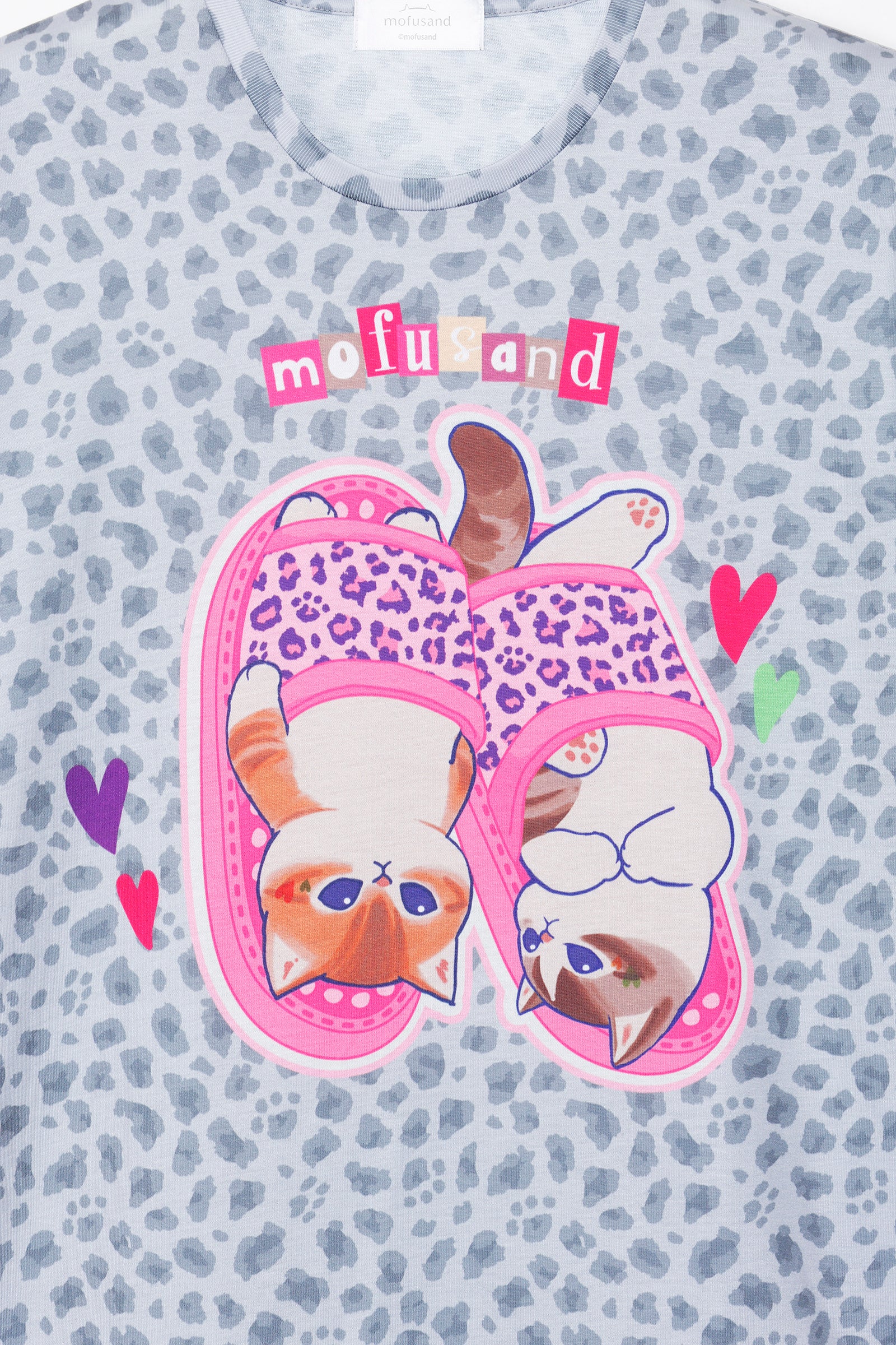 mofusand Tシャツ ぎゃるにゃん スリッパ グレー