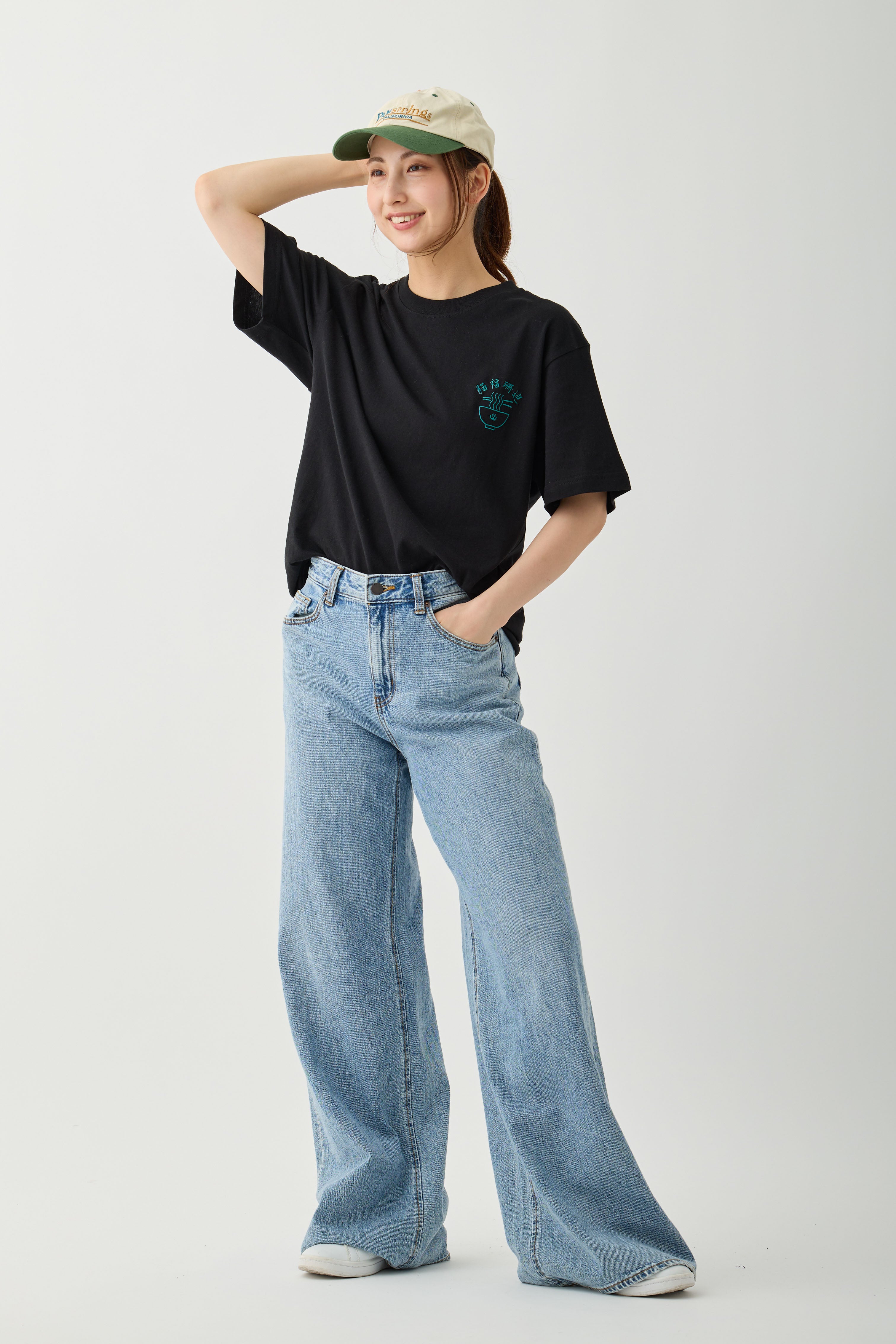 mofusand Tシャツ 中華風 拉麺 ブラック