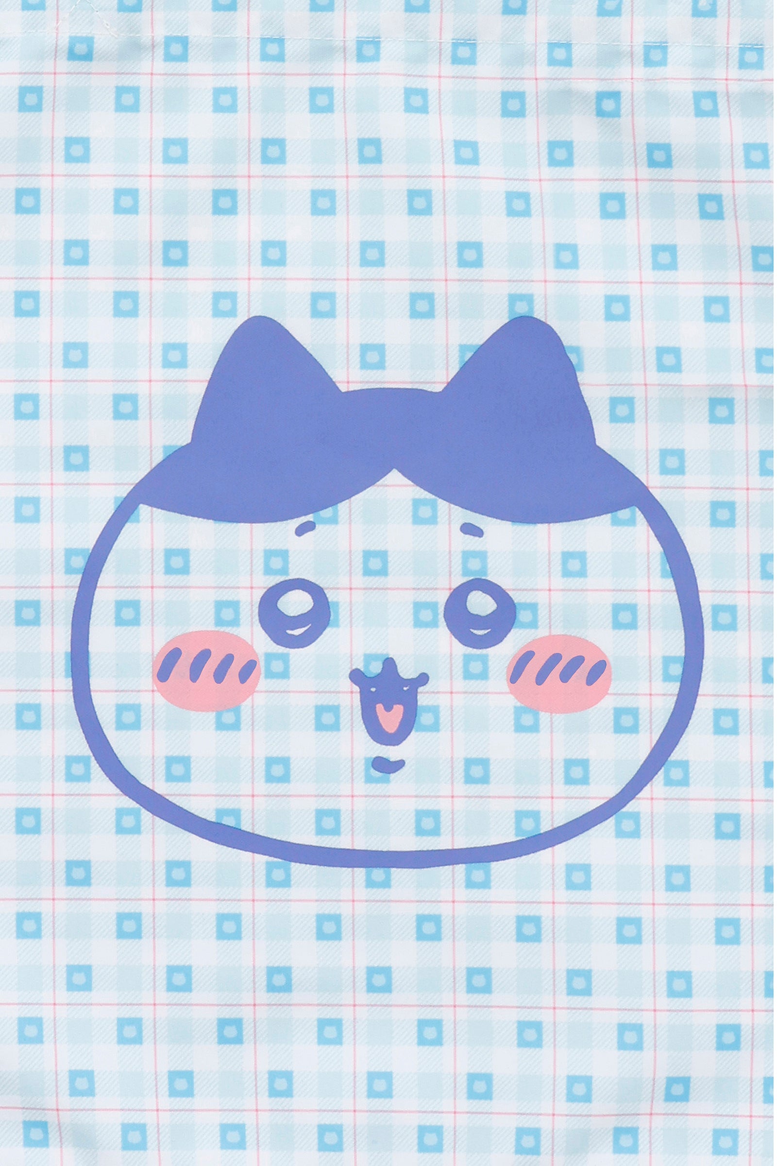 ちいかわ チェックシリーズ トートバッグ（チャーム付き） ハチワレ ブルー