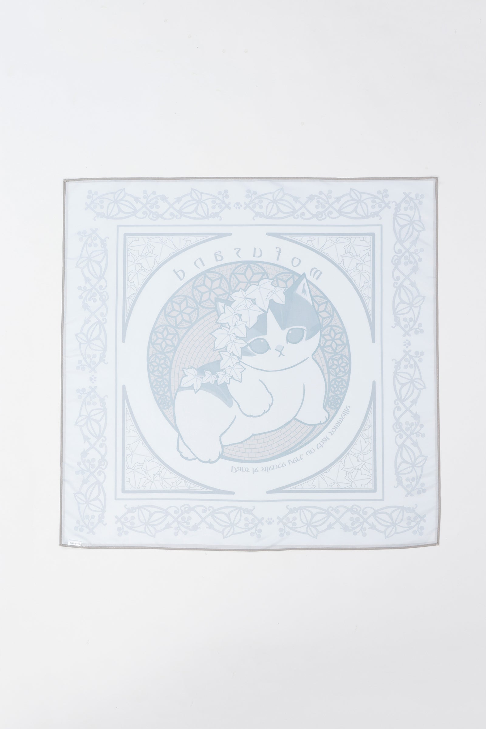 mofusand   スカーフ アールヌーヴォー風 アイビー ブルーグレー