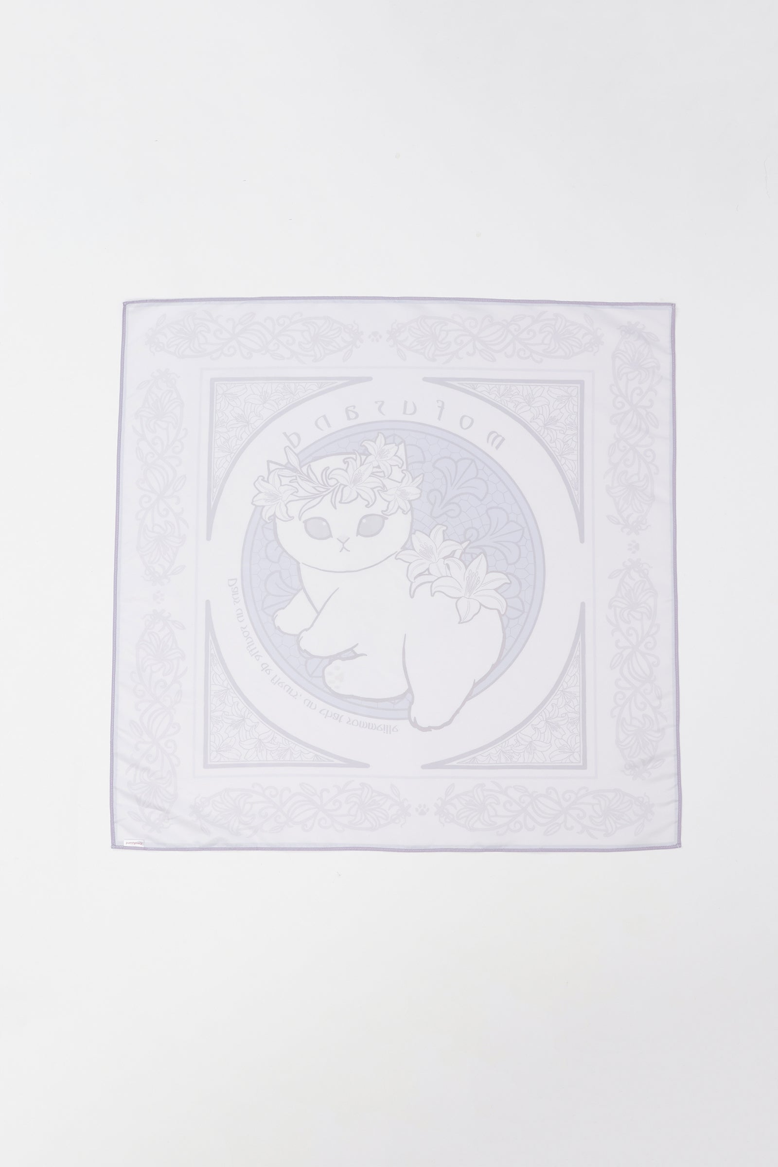 mofusand   スカーフ アールヌーヴォー風 リリー モーヴベージュ