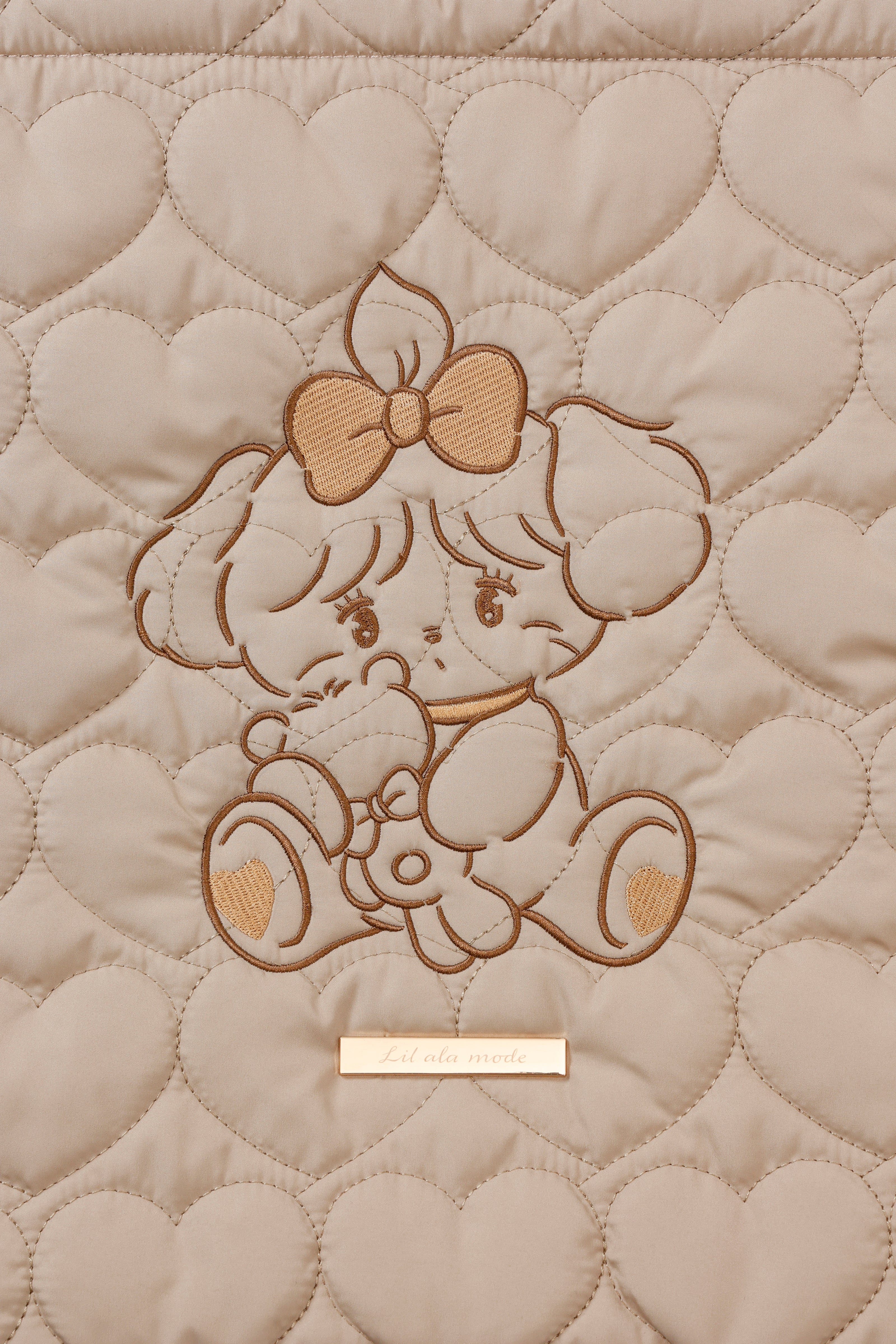 Lil ala mode ハートキルティングトートバッグ スフレ ブラウン ONE