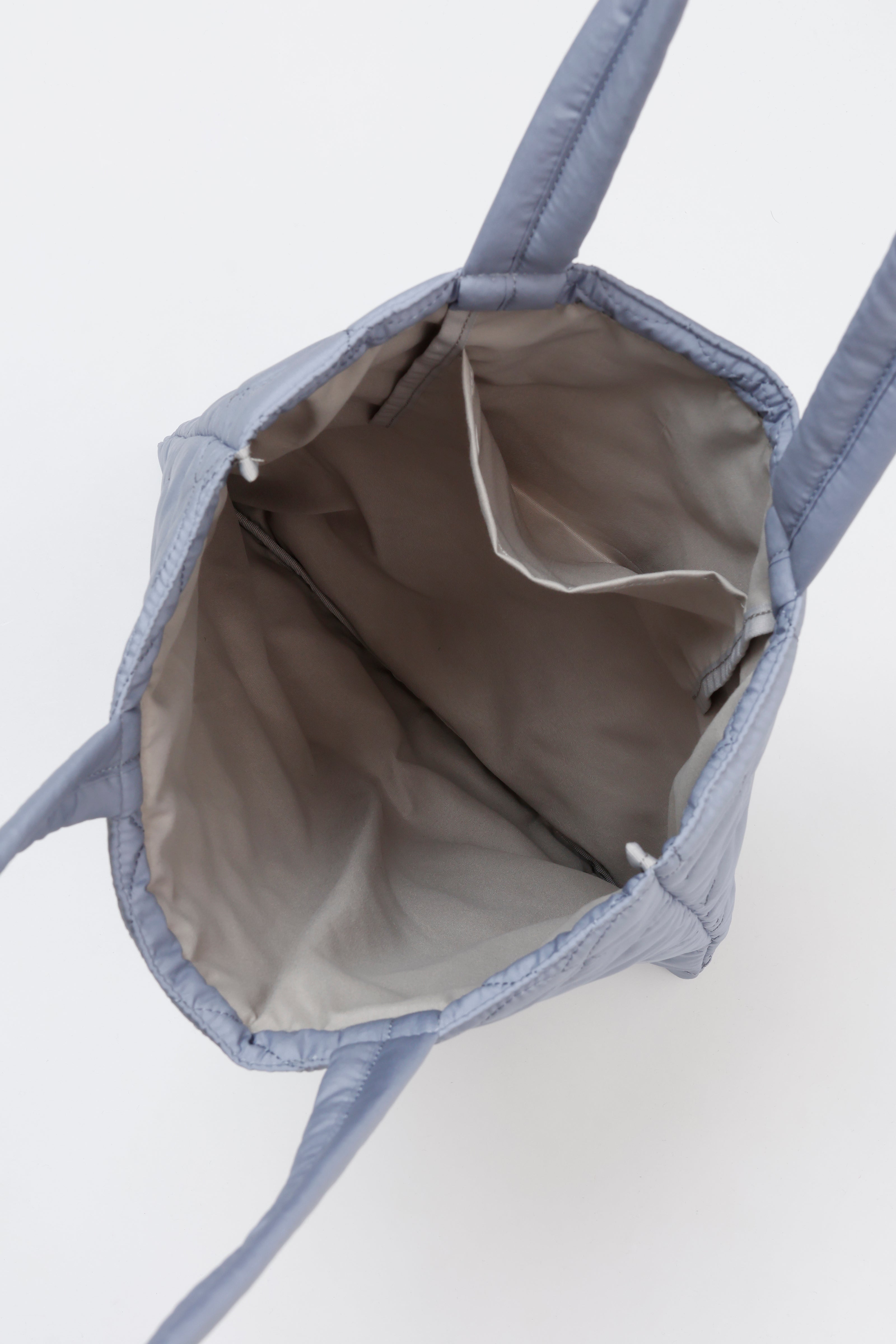 Lil ala mode ハートキルティングトートバッグ ラテ ブルー ONE