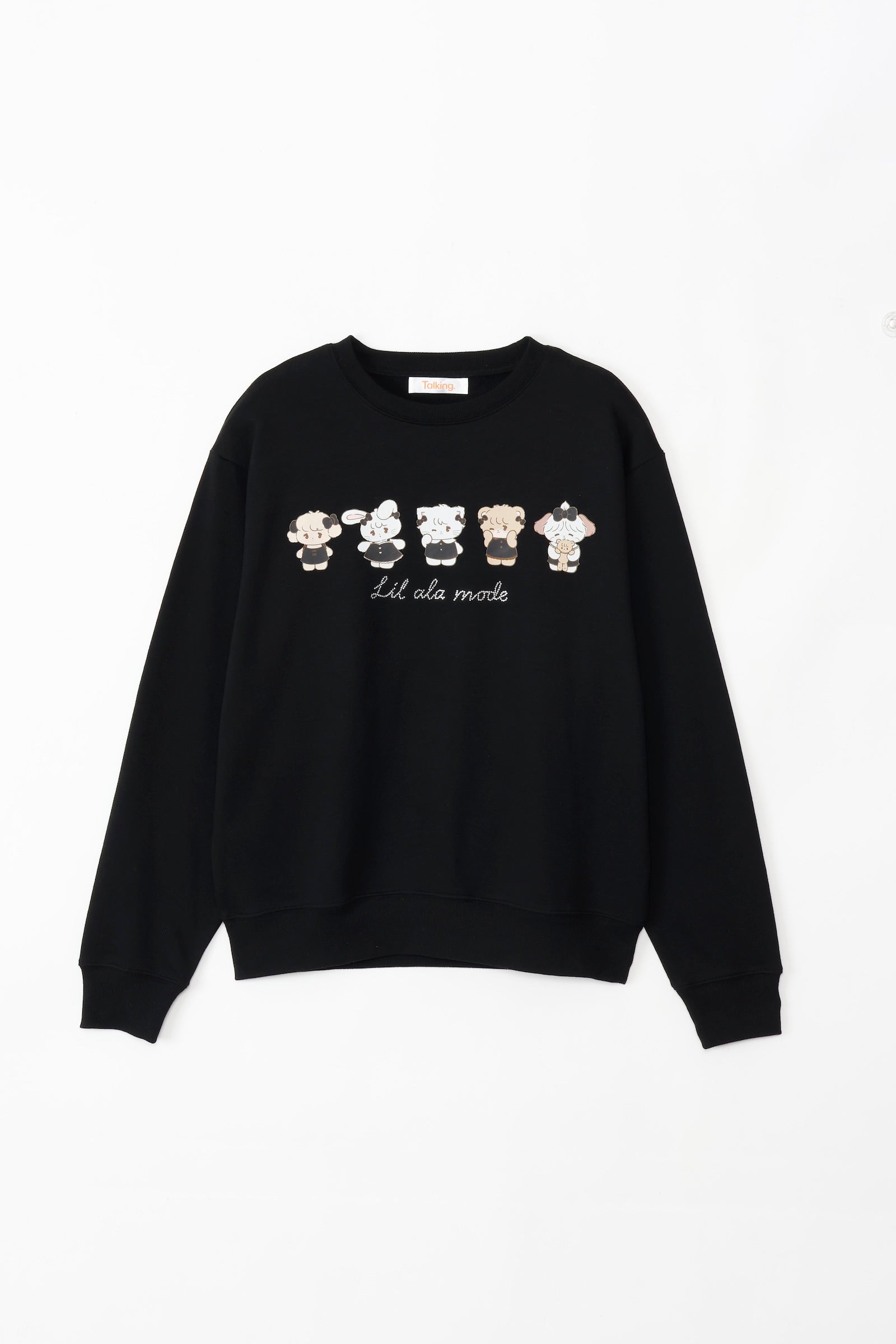 Lil ala mode スウェット ブラックリボン みんな ブラック