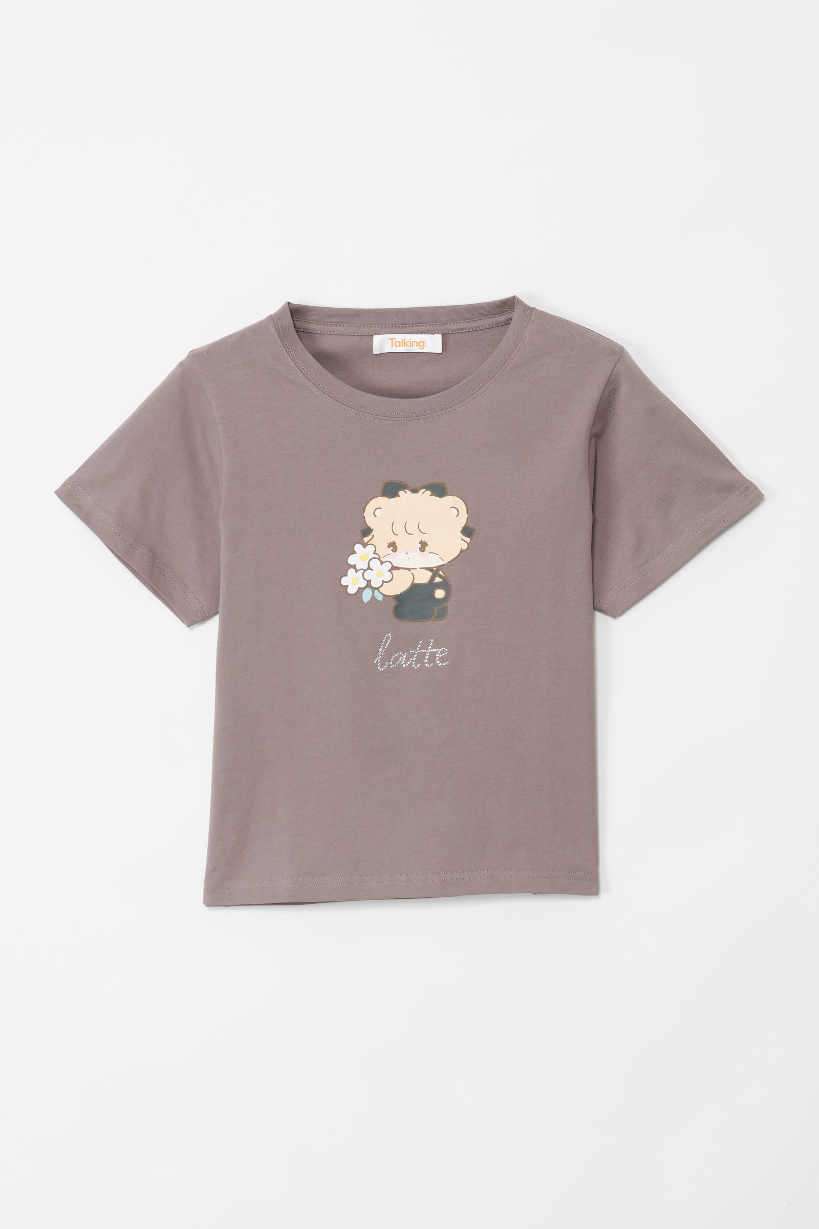 Lil ala mode Tシャツ ラテ グレー