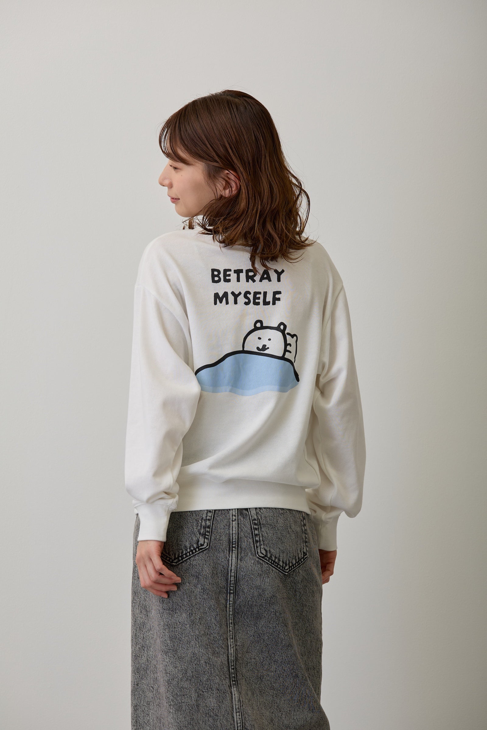 ナガノキャラクターズ スウェット 裏切るか ホワイト