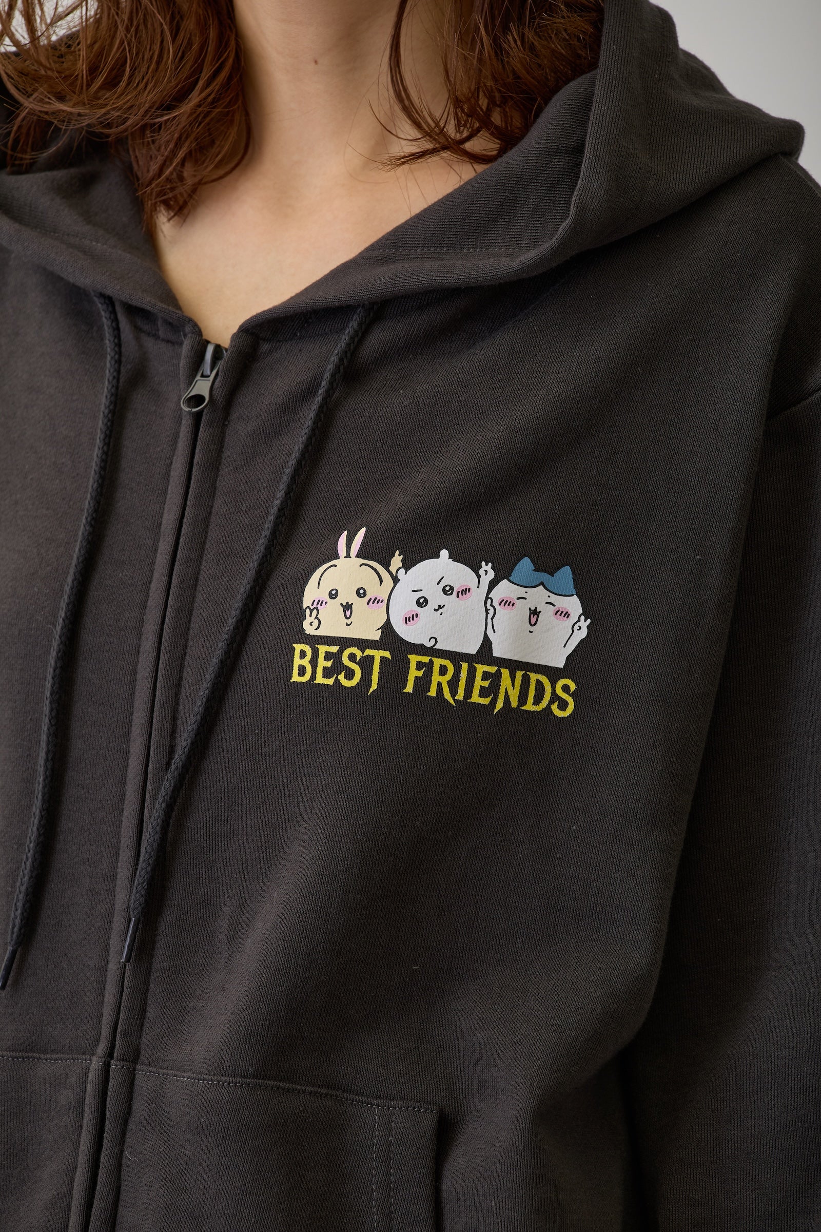 ちいかわ ZIPパーカー 仲良しトリオ スミ