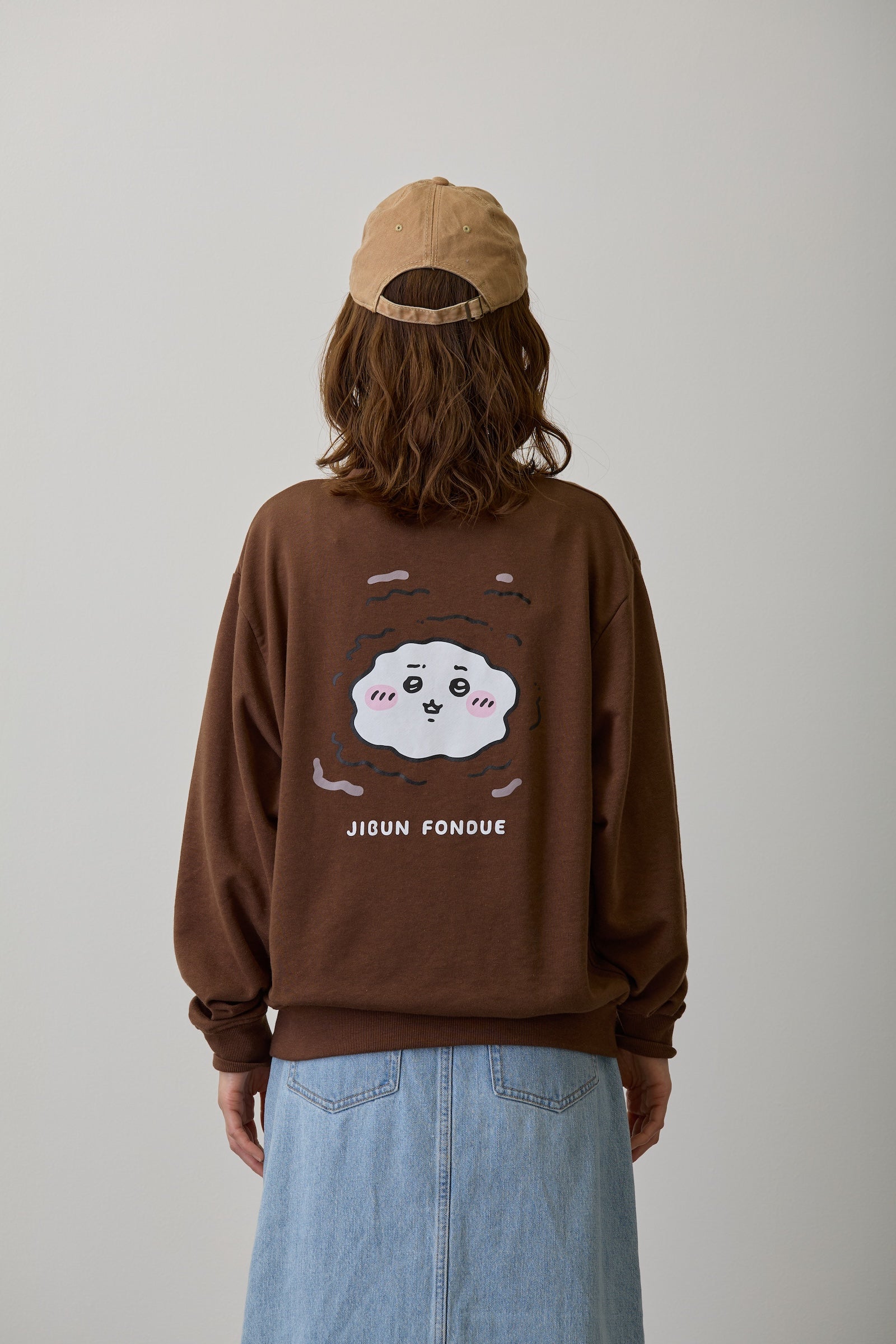 ちいかわ スウェット 自分フォンデュ ブラウン