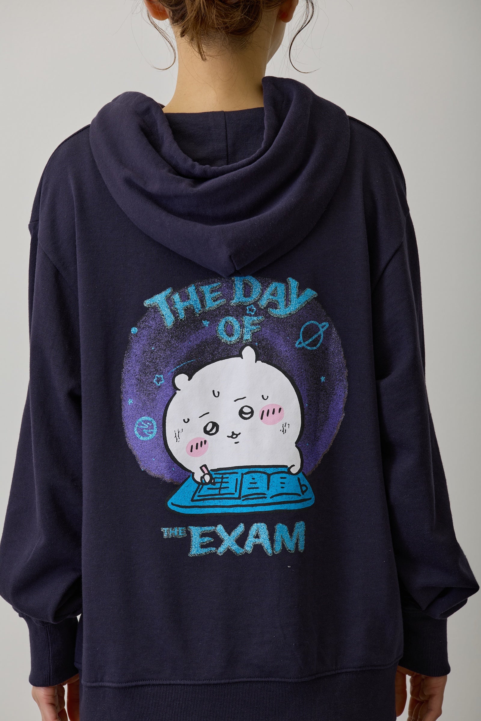 ちいかわ ZIPパーカー 試験だ ネイビー