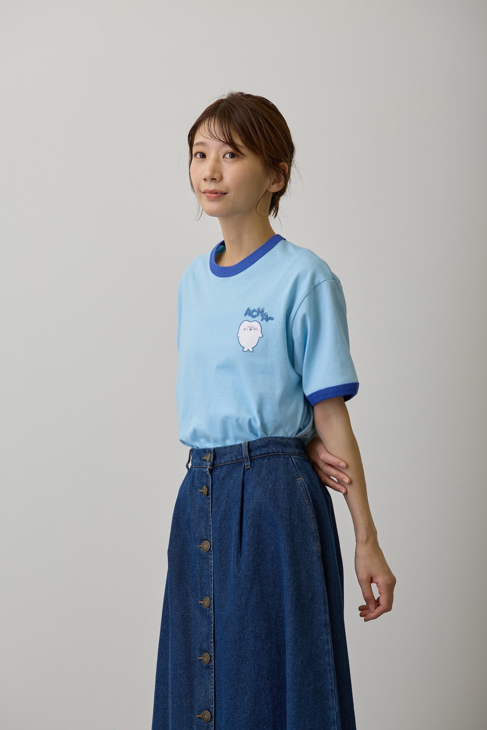 ナガノキャラクターズ Tシャツ カンッ ブルー