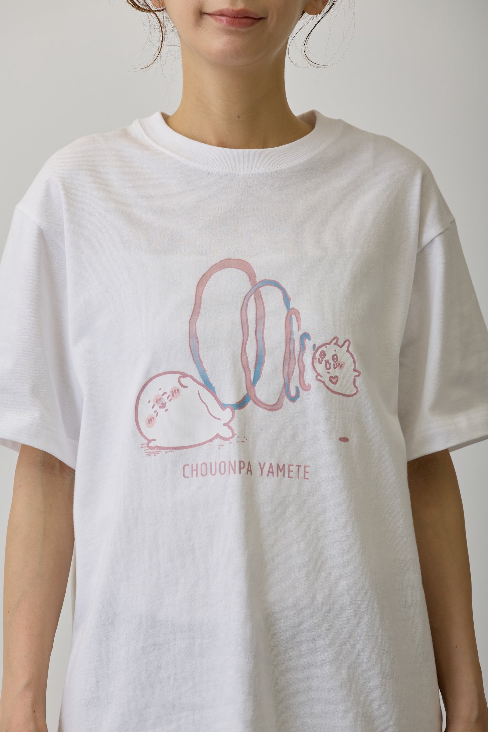 ナガノキャラクターズ Tシャツ 超音波やめて ホワイト