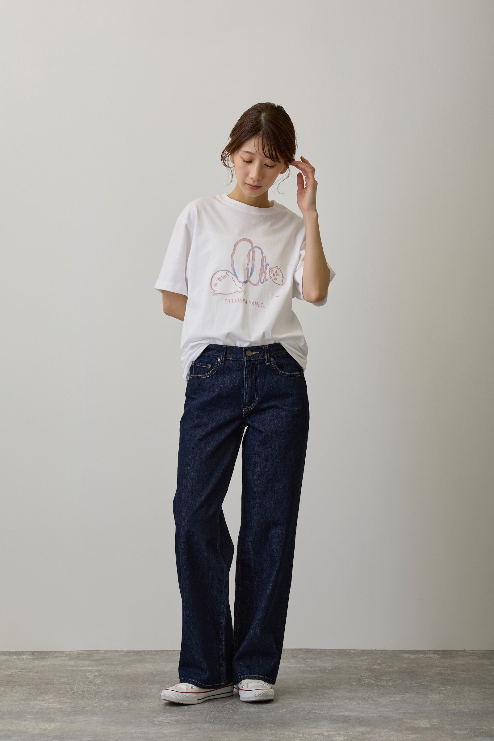 ナガノキャラクターズ Tシャツ 超音波やめて ホワイト