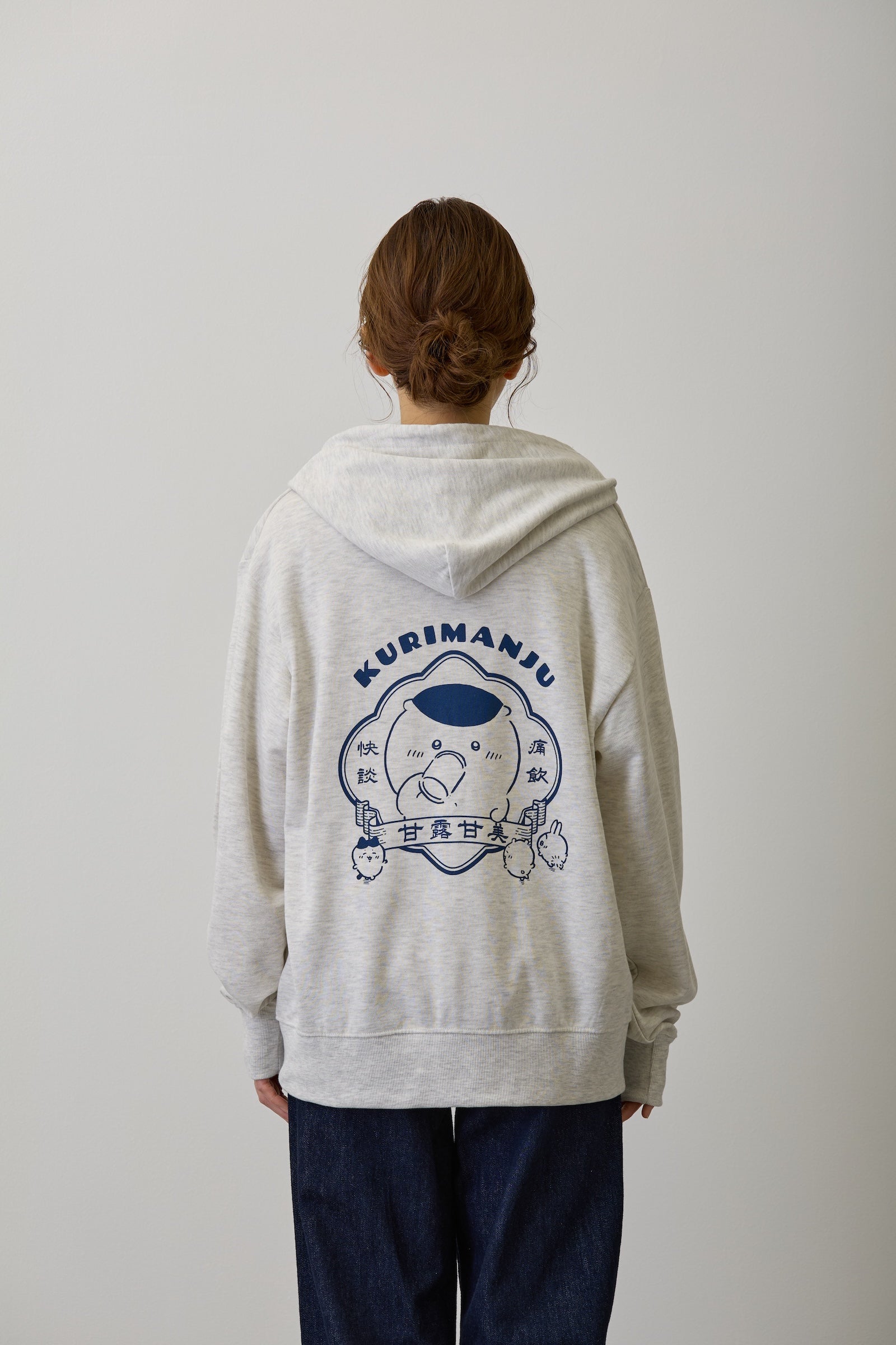 ちいかわ ZIPパーカー 福寿円満 アッシュ