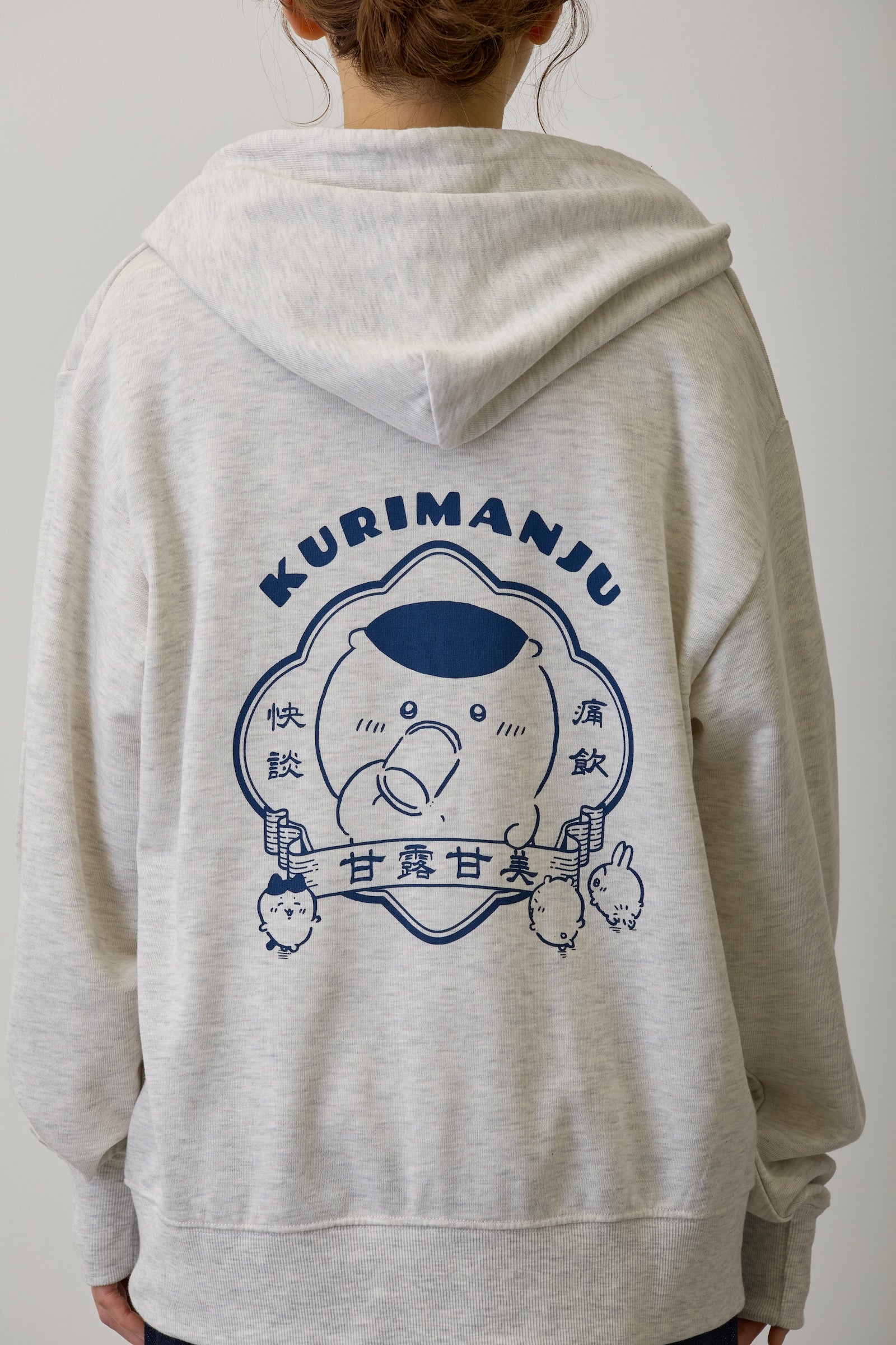 ちいかわ ZIPパーカー 福寿円満 アッシュ