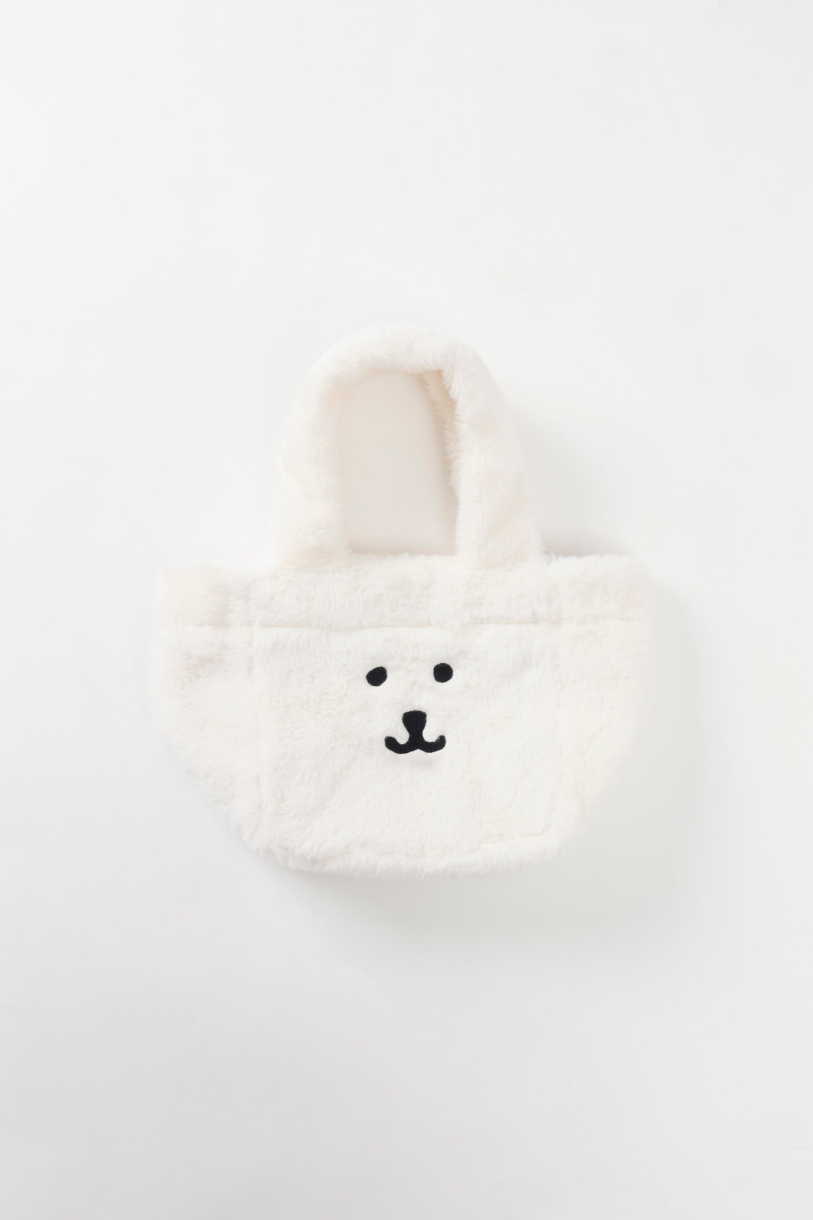 ナガノキャラクターズ ファートートバッグ くまフェイス ホワイト ONE