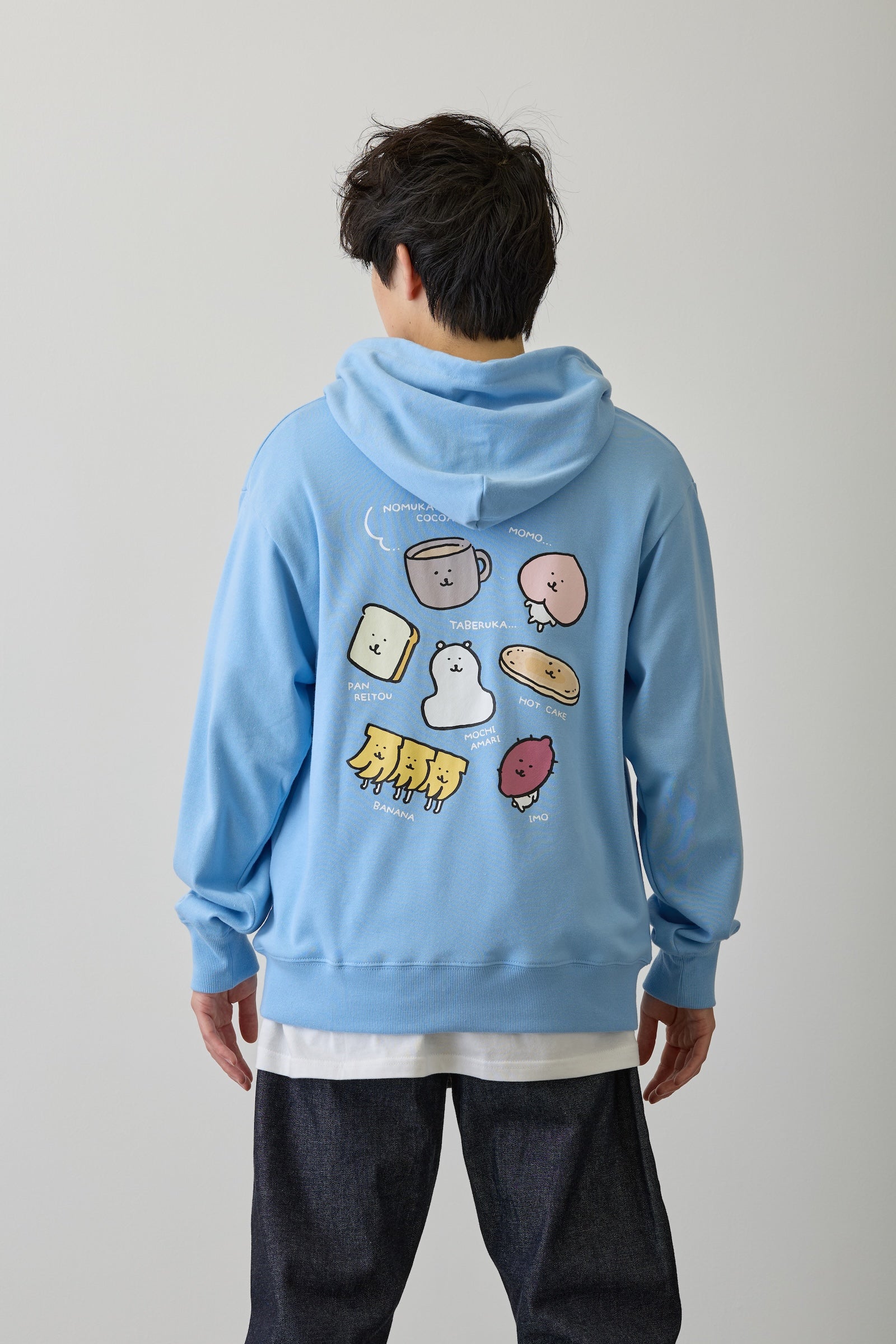 ナガノキャラクターズ ZIPパーカー 食べるか サックス