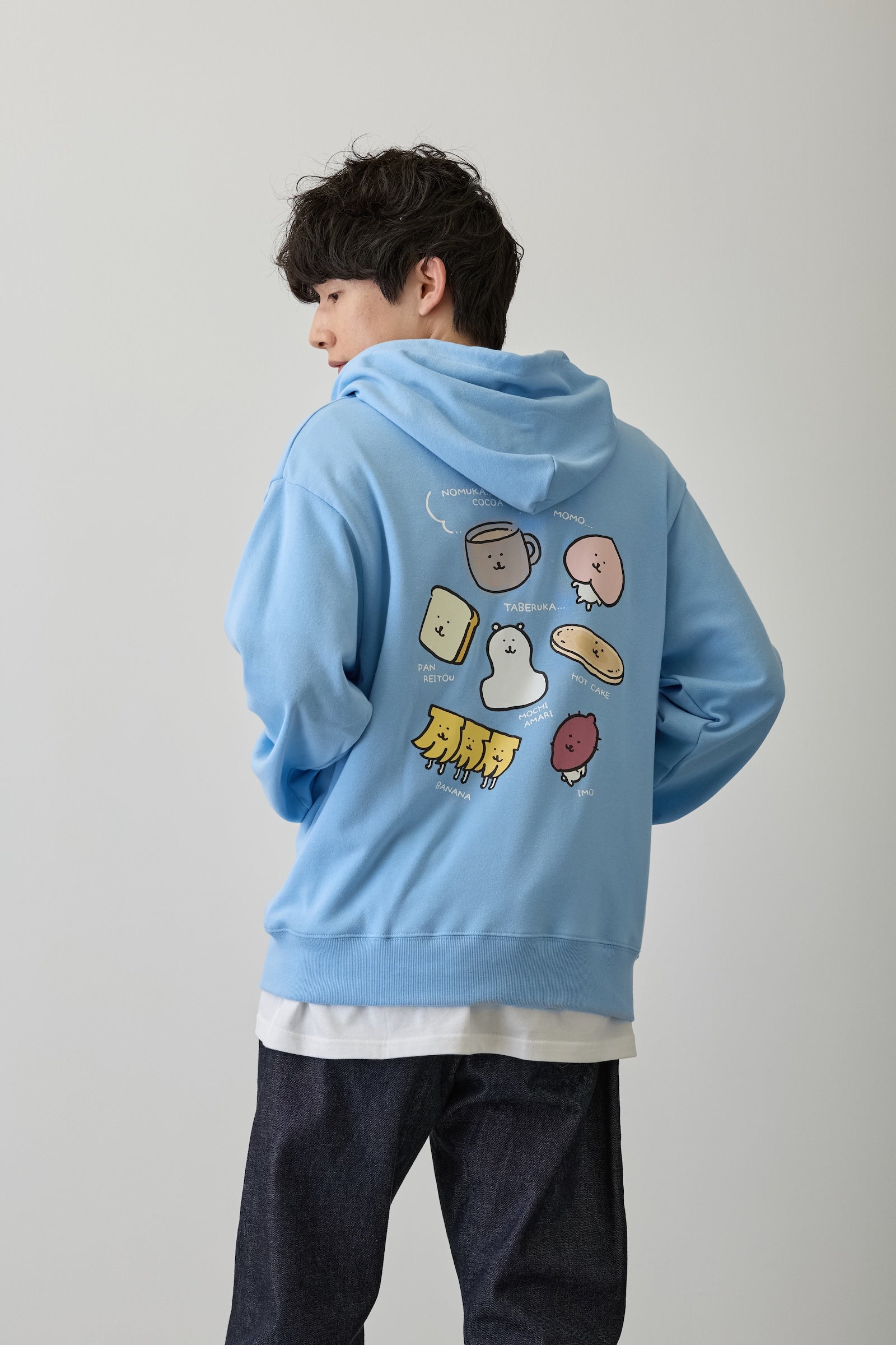 ナガノキャラクターズ ZIPパーカー 食べるか サックス