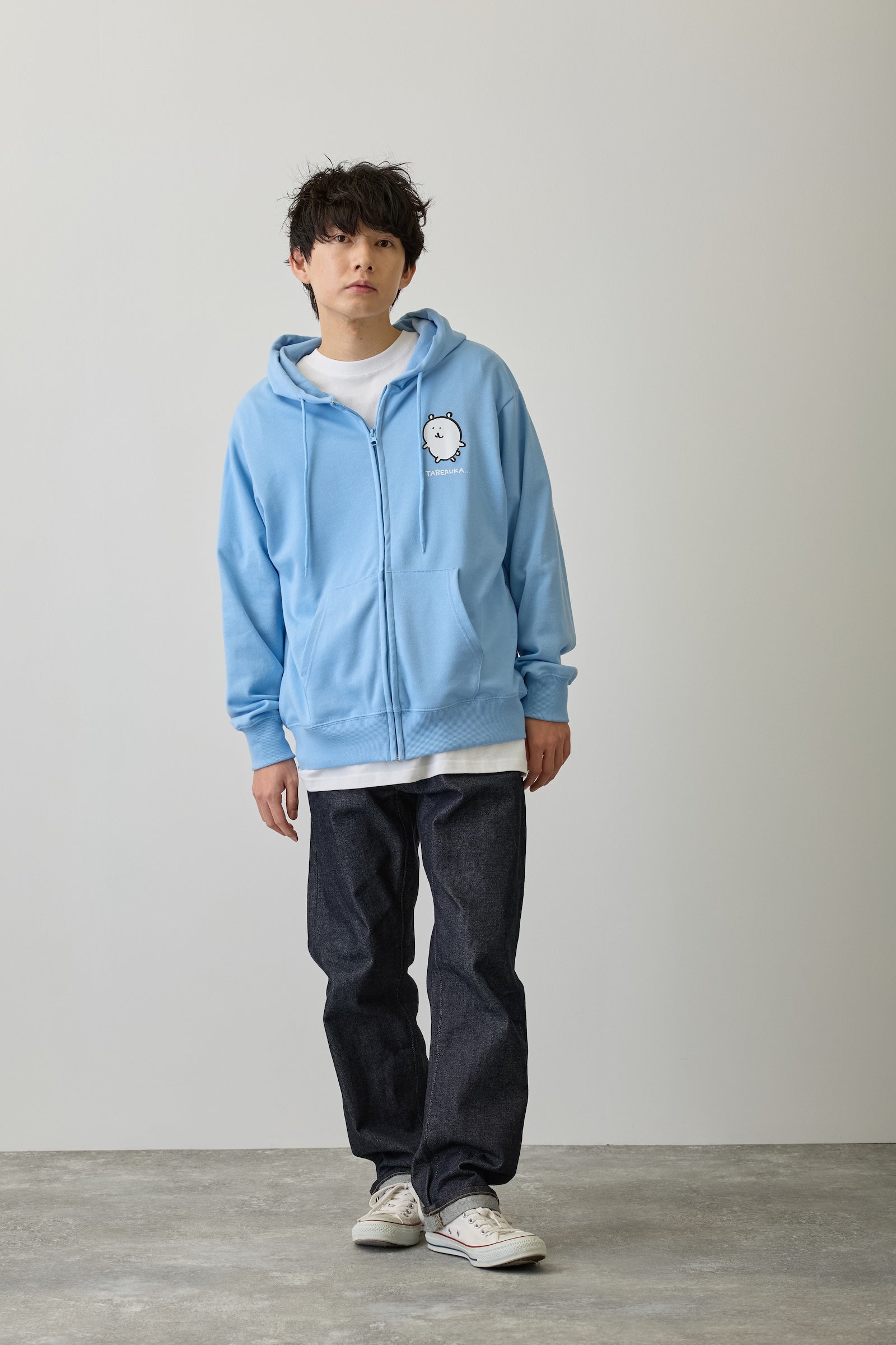 ナガノキャラクターズ ZIPパーカー 食べるか サックス