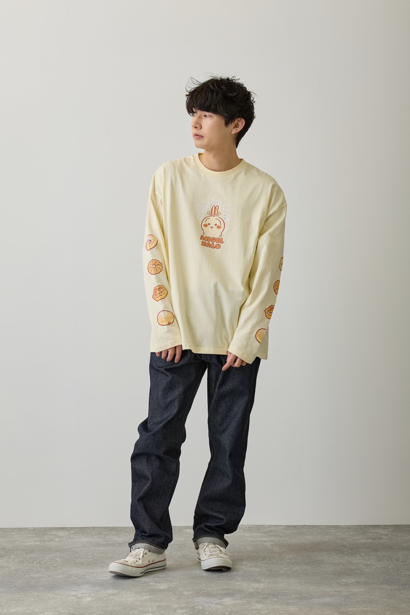 ちいかわ 長袖Ｔシャツ ドーナッツ イエローベージュ