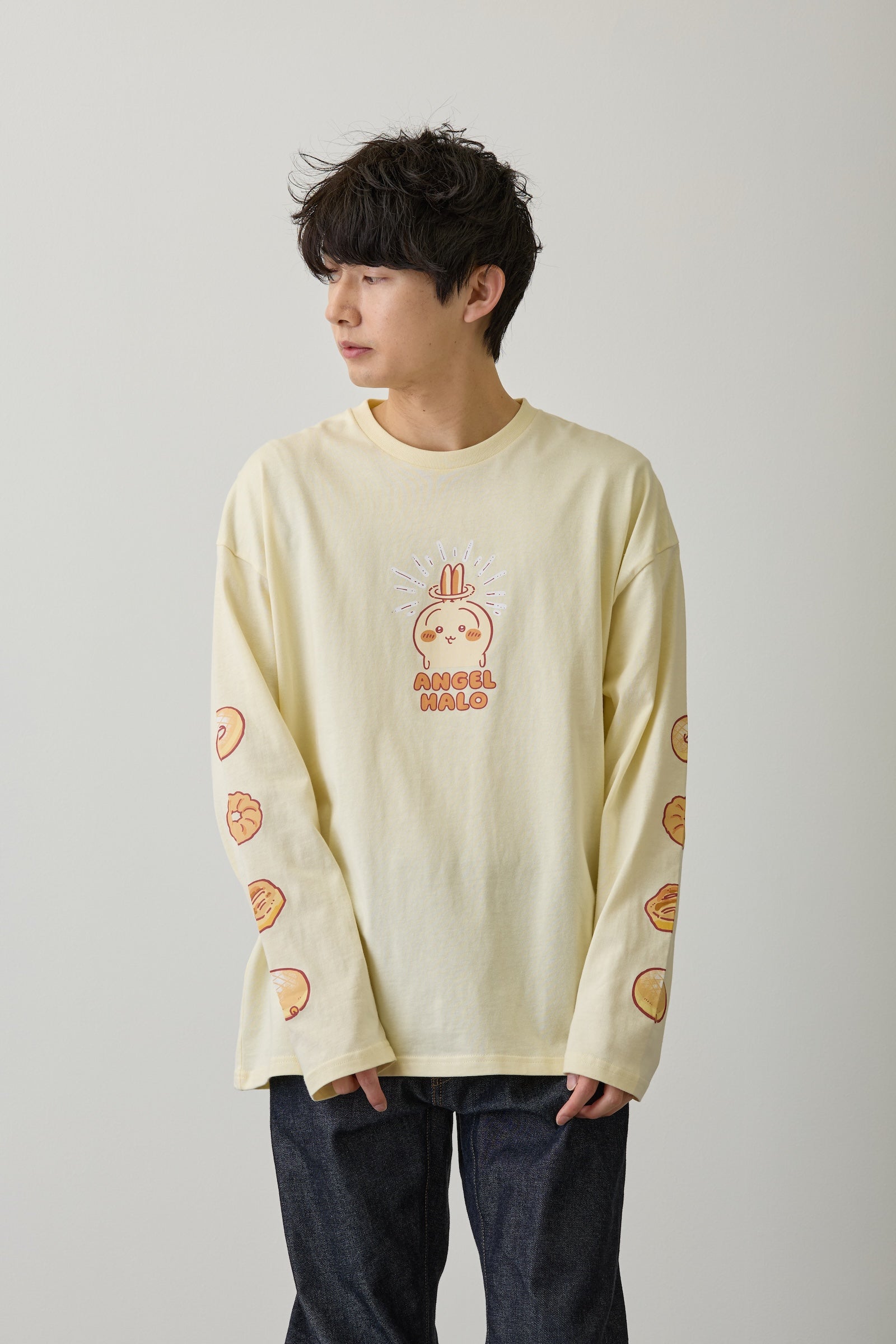 ちいかわ 長袖Ｔシャツ ドーナッツ イエローベージュ