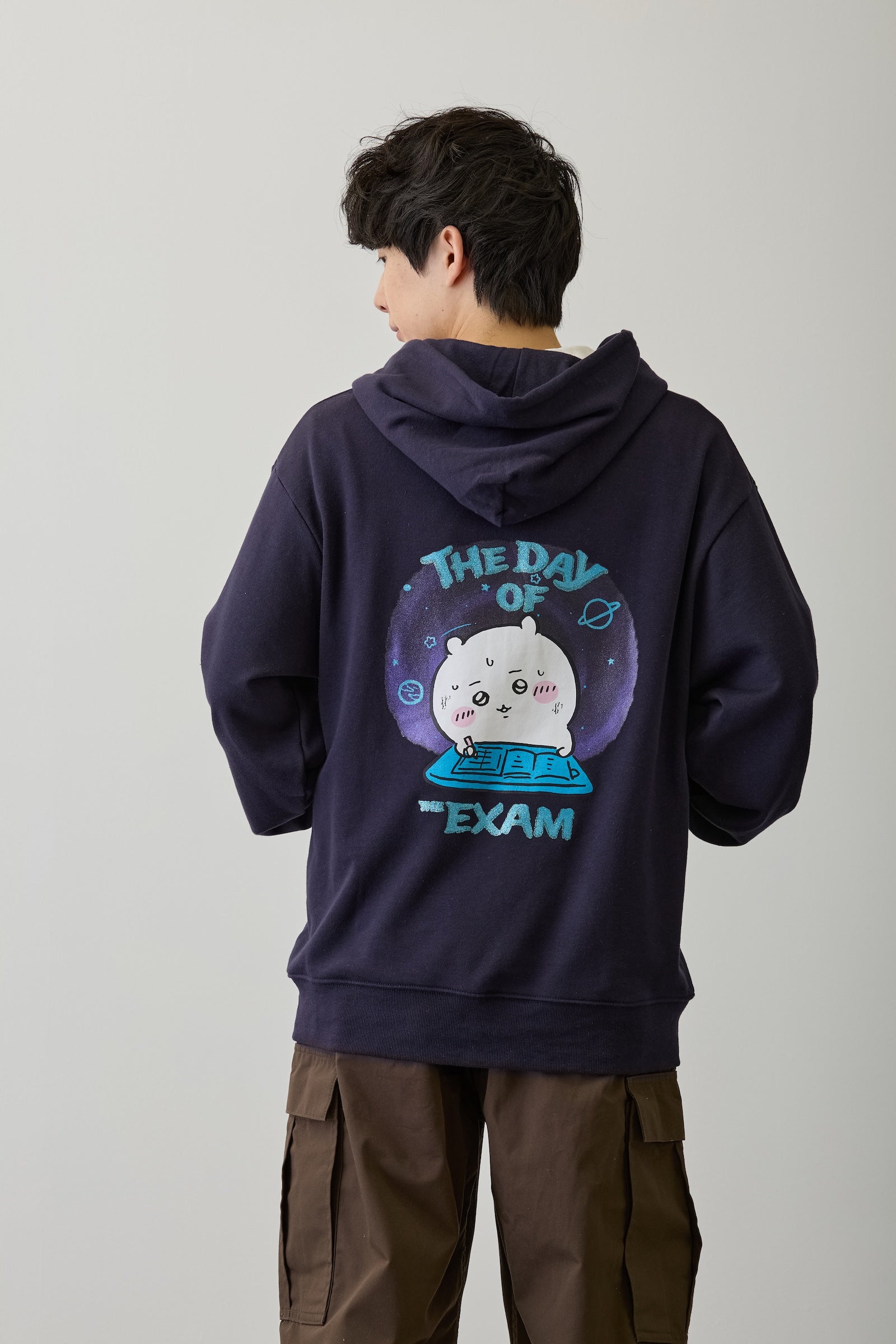 ちいかわ ZIPパーカー 試験だ ネイビー