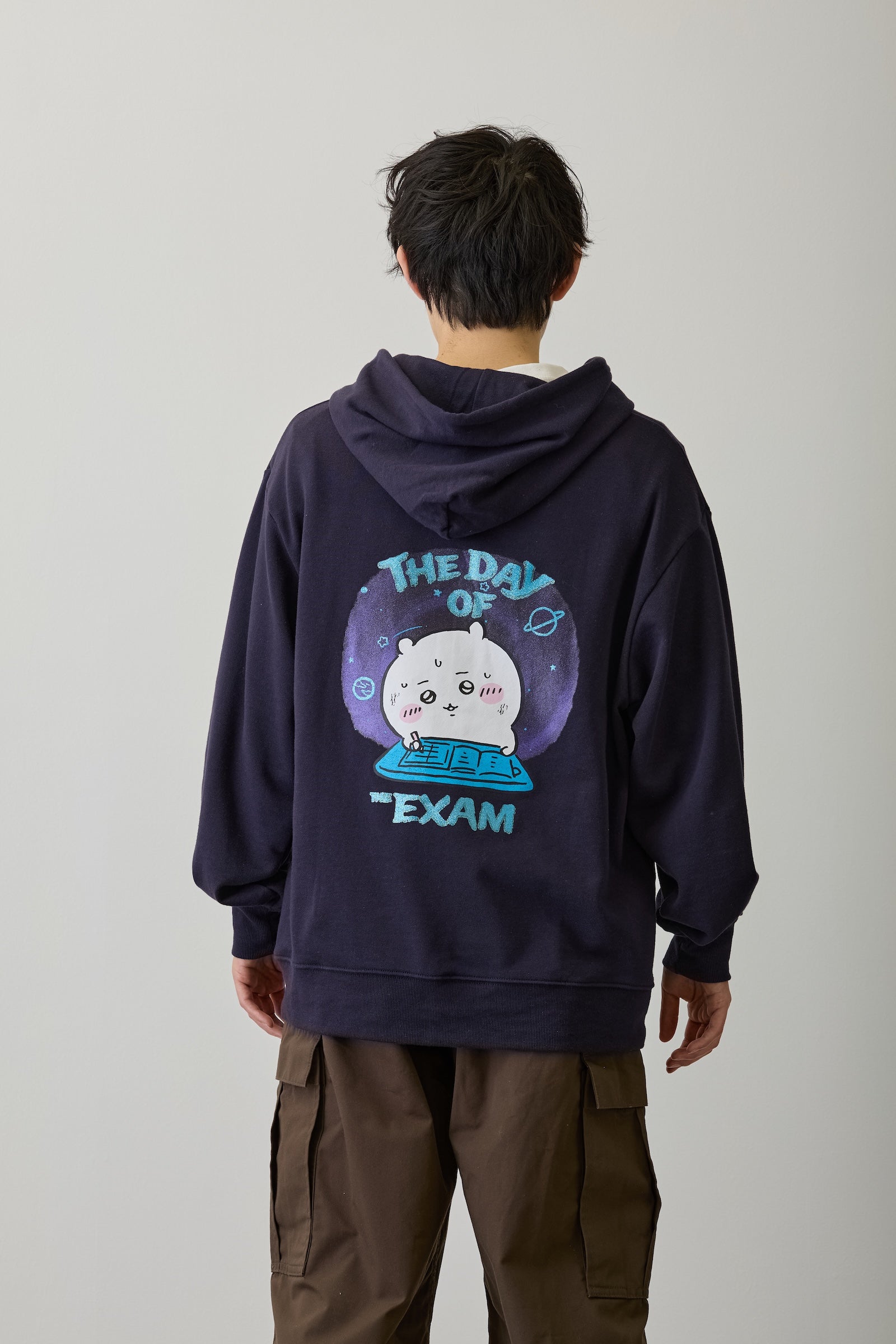 ちいかわ ZIPパーカー 試験だ ネイビー