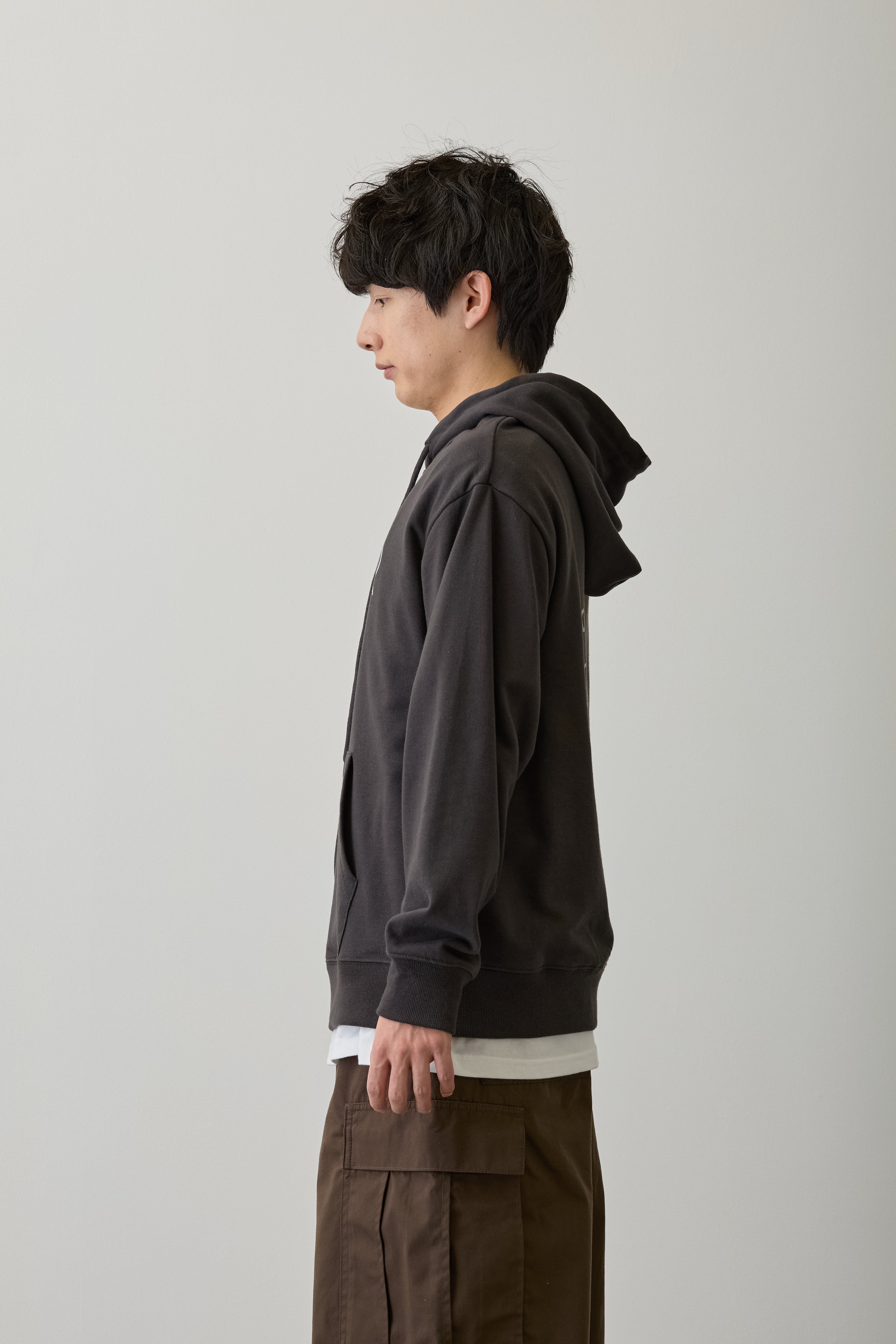 ナガノキャラクターズ ZIPパーカー ローリングくま スミ