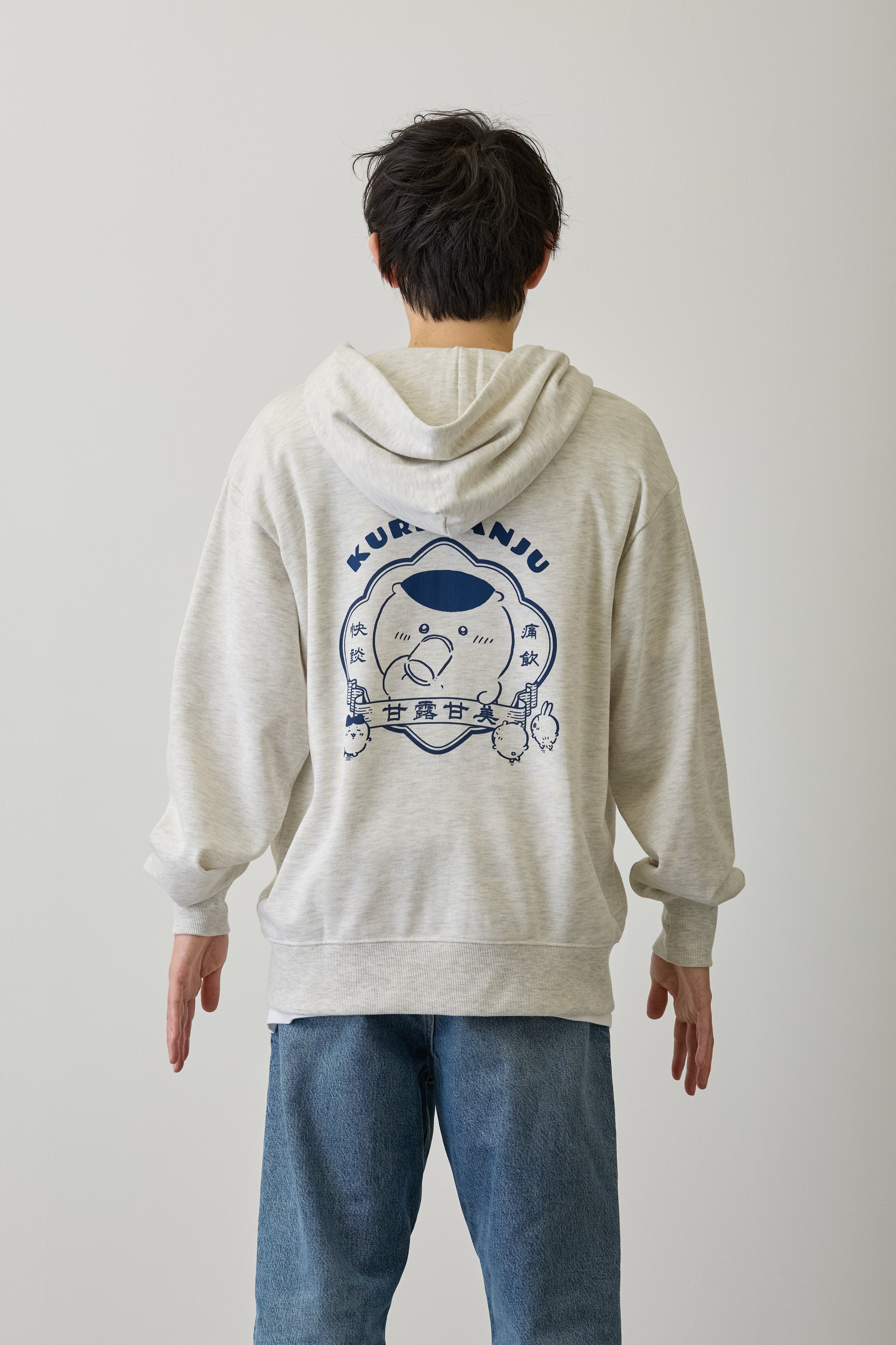 ちいかわ ZIPパーカー 福寿円満 アッシュ