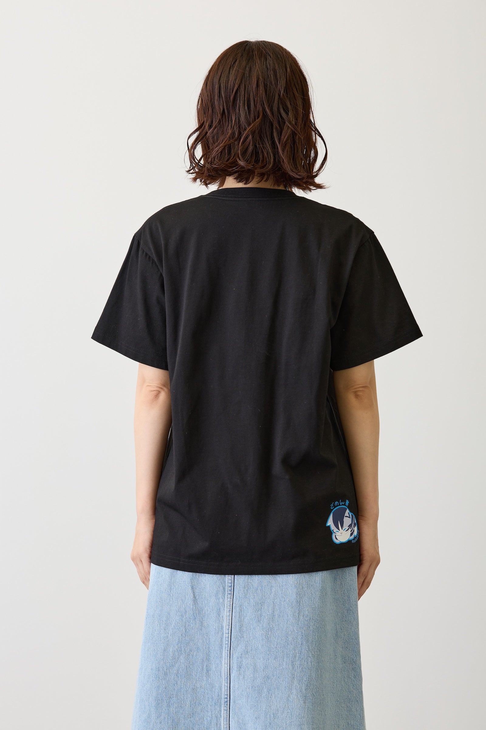 mofusand　Tシャツ　なにもわるくにゃい　トイレットペーパーだいすきにゃん　ブラック