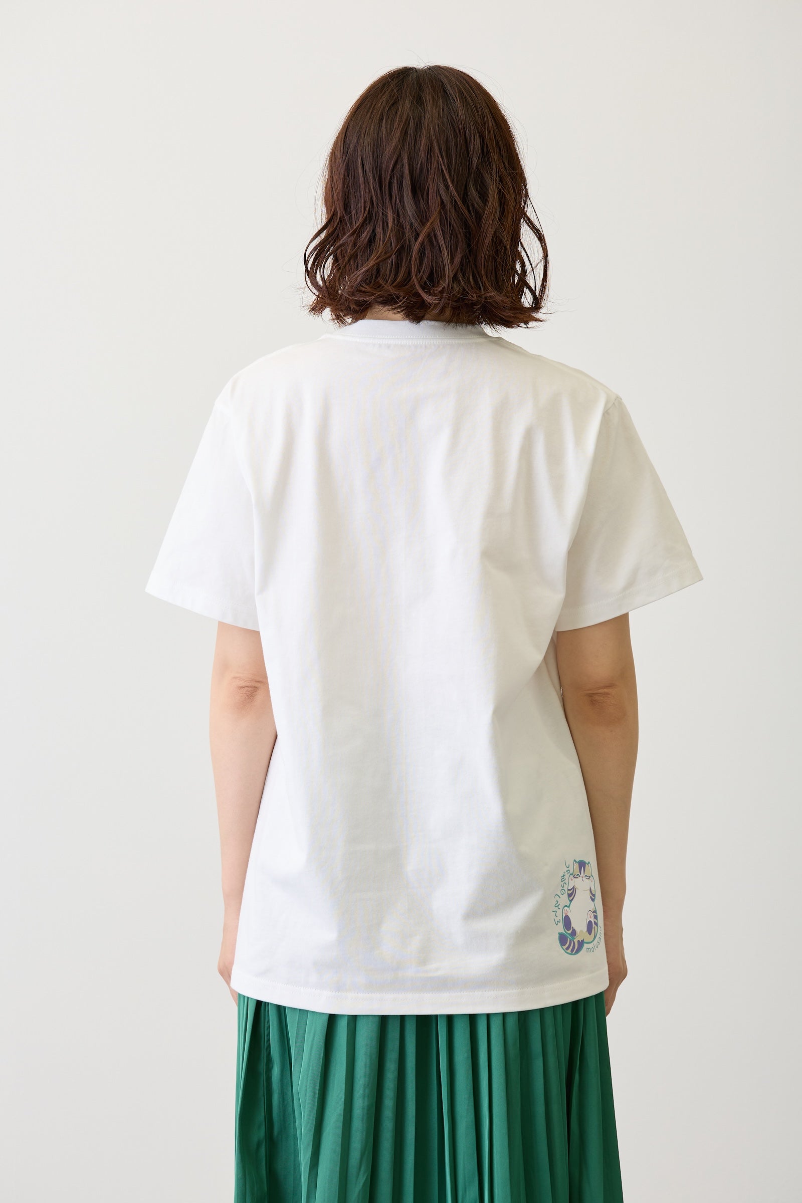 mofusand　Tシャツ　なにもわるくにゃい　洗濯物だいすきにゃん　ホワイト