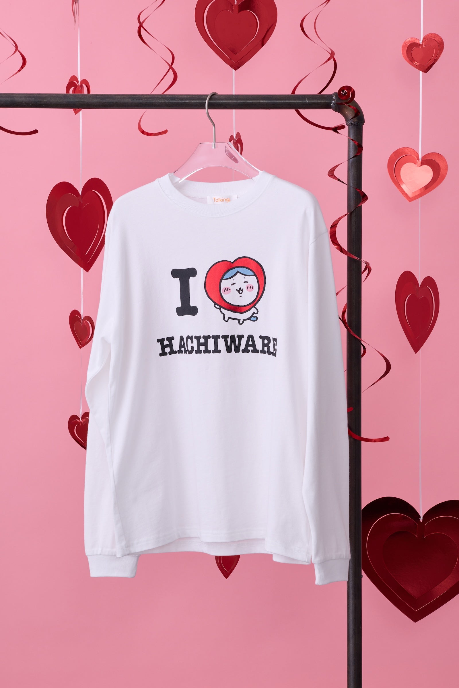 ちいかわ　長袖Ｔシャツ　I LOVE HACHIWARE　ホワイト
