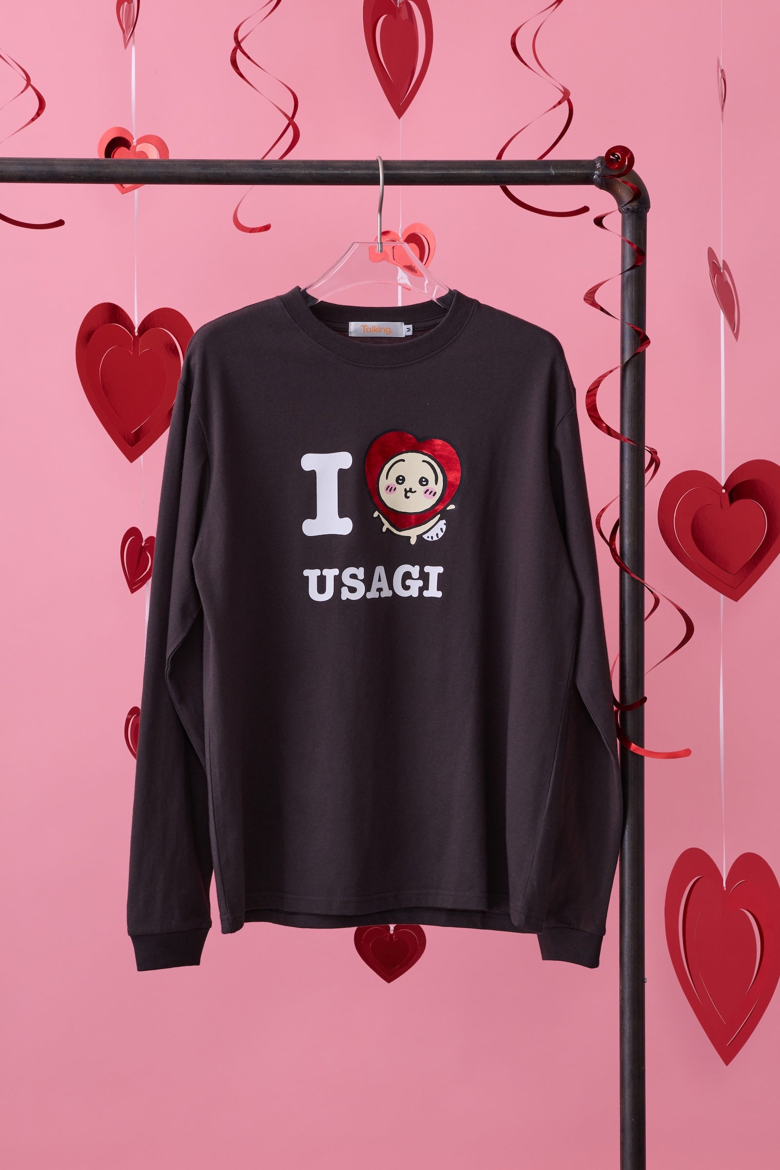 ちいかわ　長袖Ｔシャツ　I LOVE USAGI　スミ