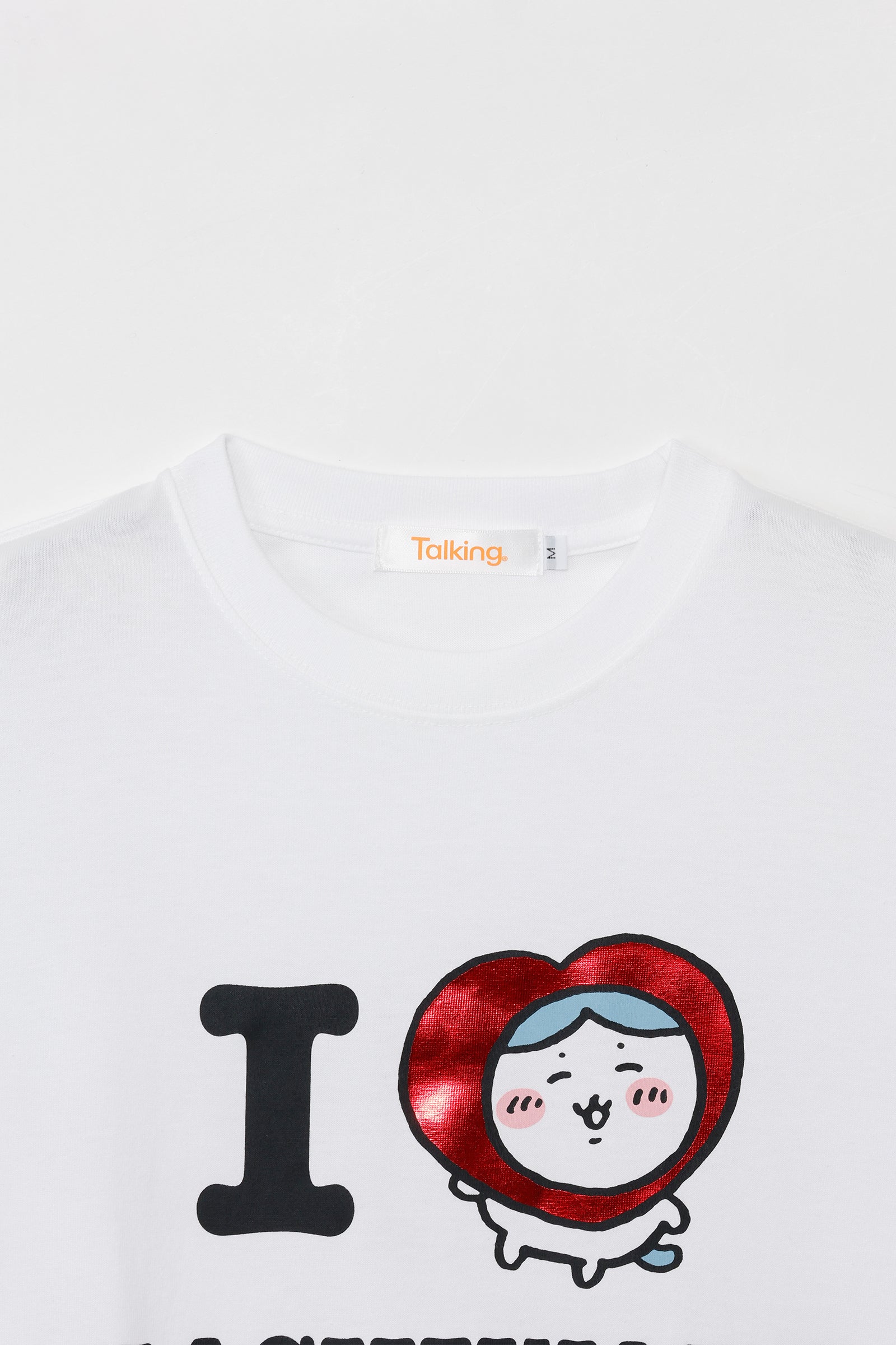 ちいかわ 長袖Tシャツ I LOVE HACHIWARE ホワイト