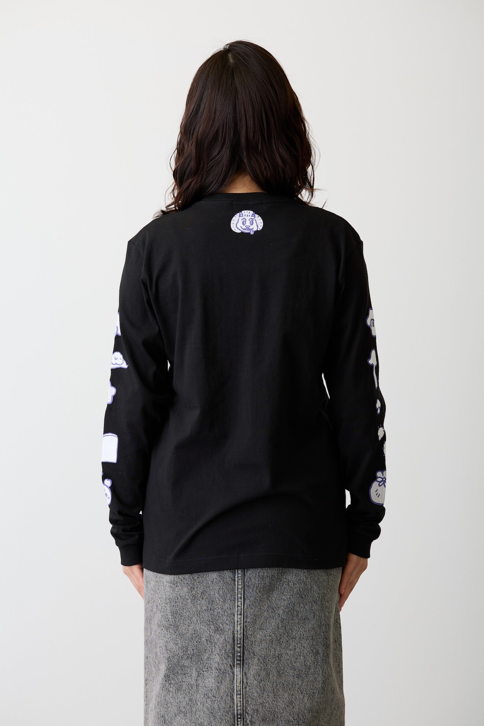 ちいかわ L/STシャツ モモンガ ブラック