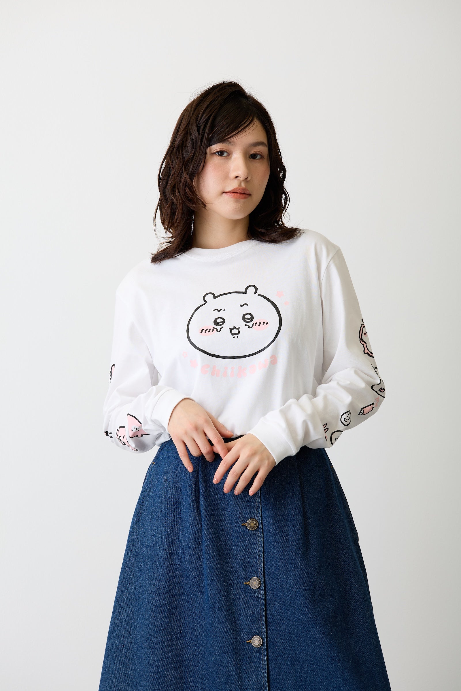 ちい ちいかわ L/STシャツ ちいかわ ホワイト