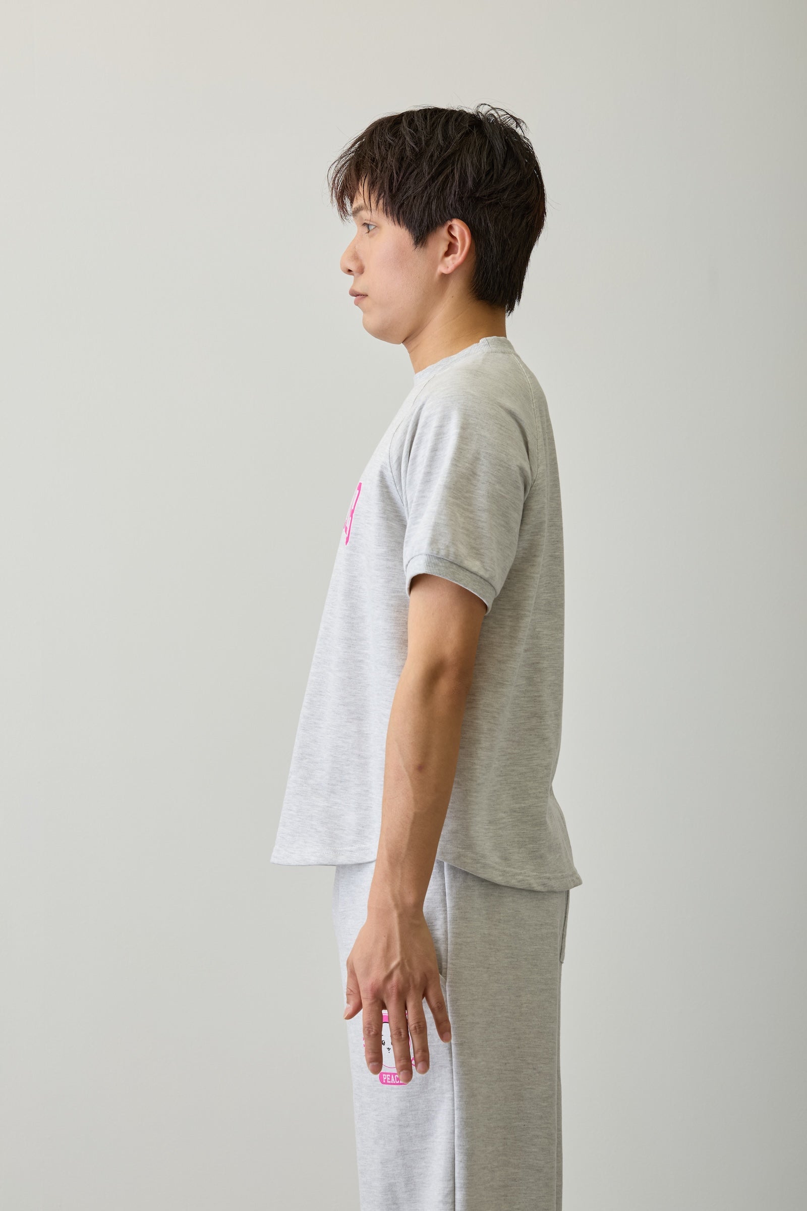 ちいかわ Tシャツ ピース ちいかわ 杢グレー