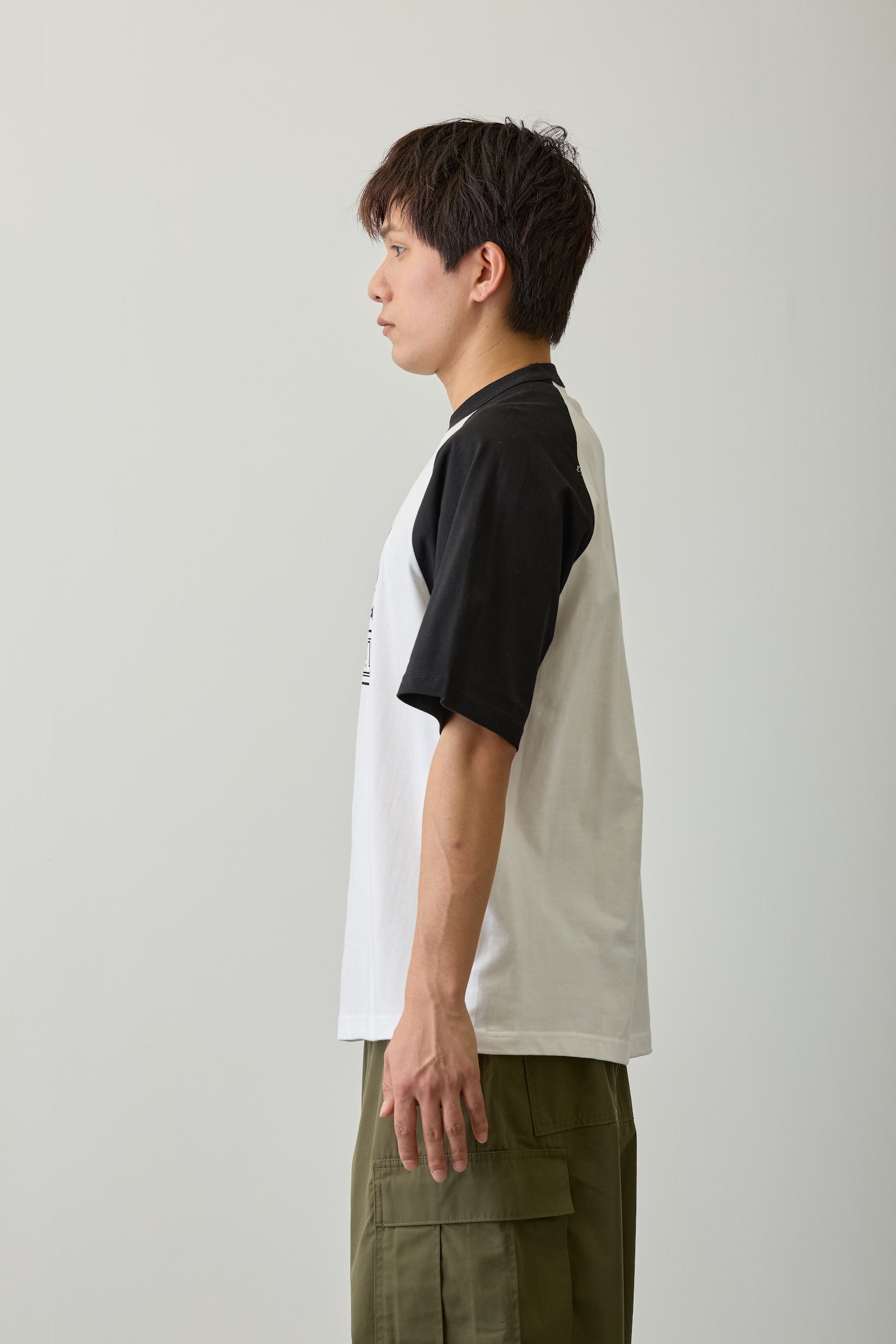 ちいかわ ラグランTシャツ 漫才 ホワイト/ブラック