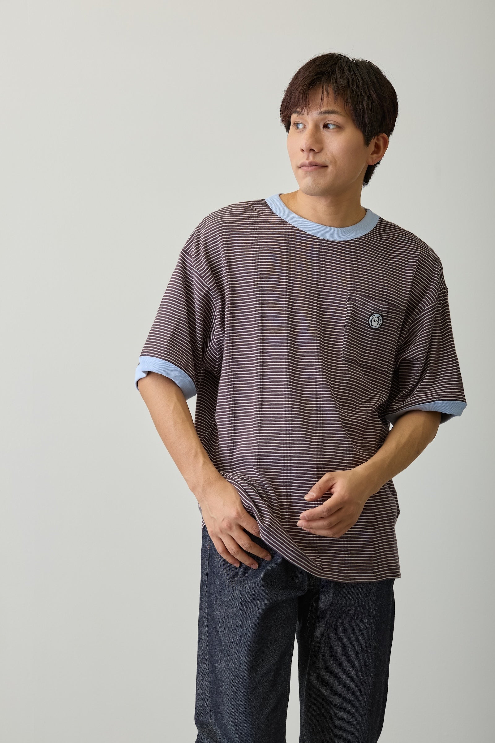 ちいかわ ビッグシルエットポケットTシャツ Robert P.Miller×Talking モモンガ COFFEE