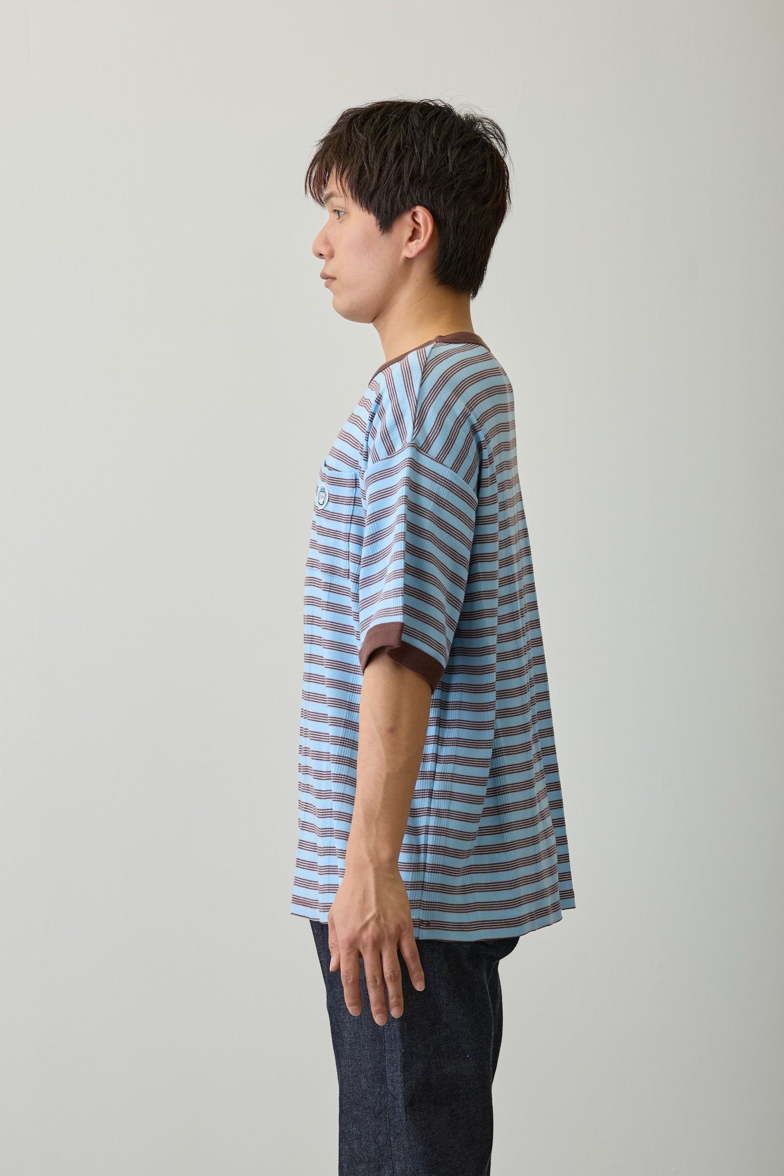 ちいかわ ビッグシルエットポケットTシャツ Robert P.Miller×Talking ハチワレ BLUEBERRY