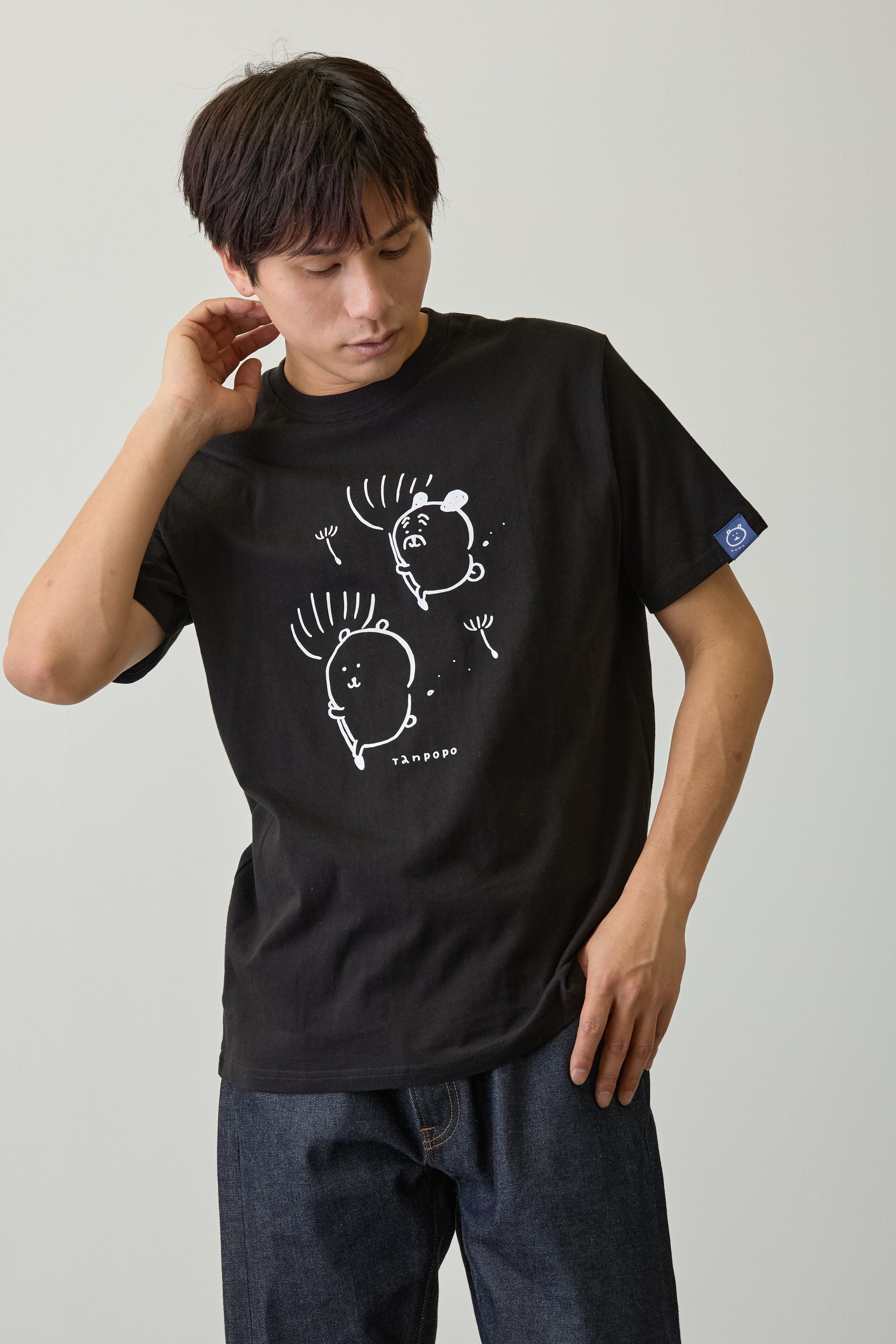 ナガノキャラクターズ Tシャツ たんぽぽ ブラック