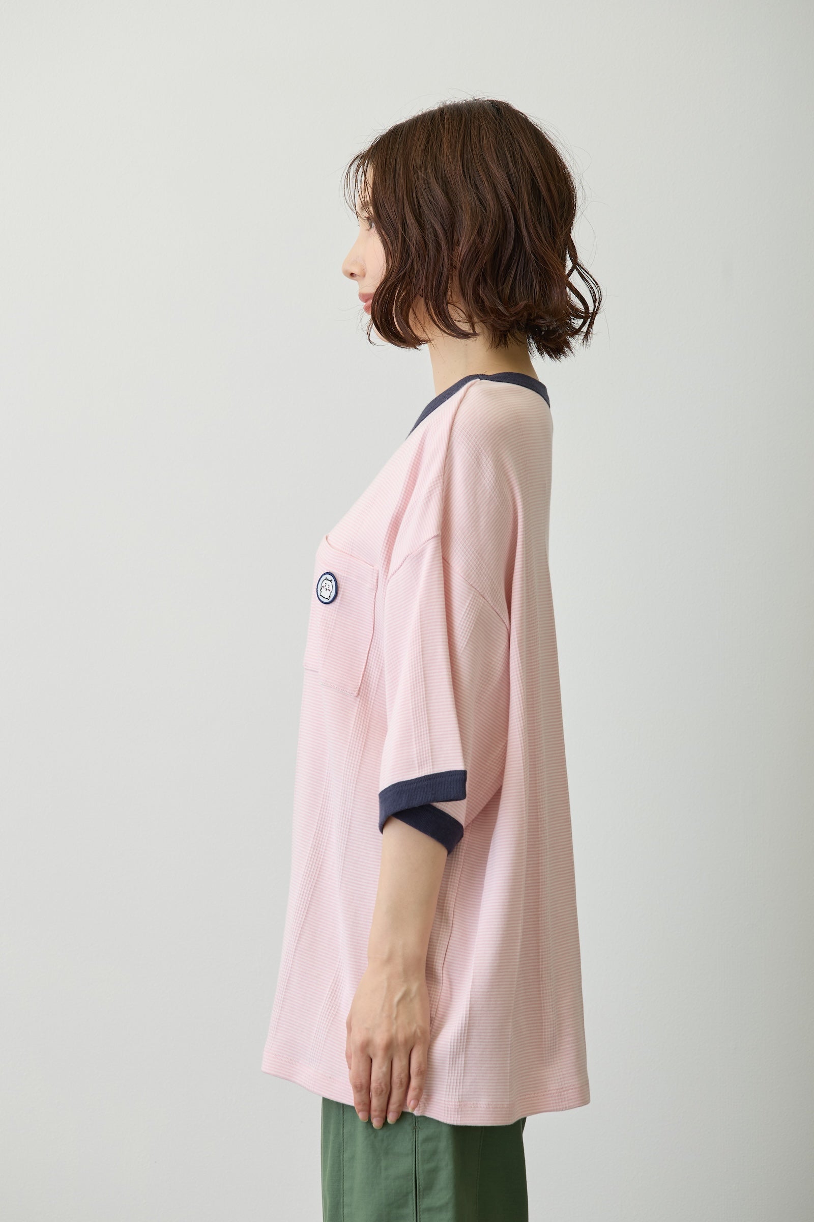 ちいかわ ビッグシルエットポケットTシャツ Robert P.Miller×Talking ちいかわ FLAMINGO