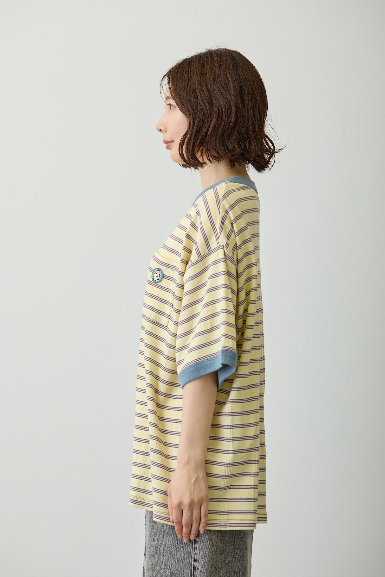 ちいかわ ビッグシルエットポケットTシャツ Robert P.Miller×Talking うさぎ BANANA