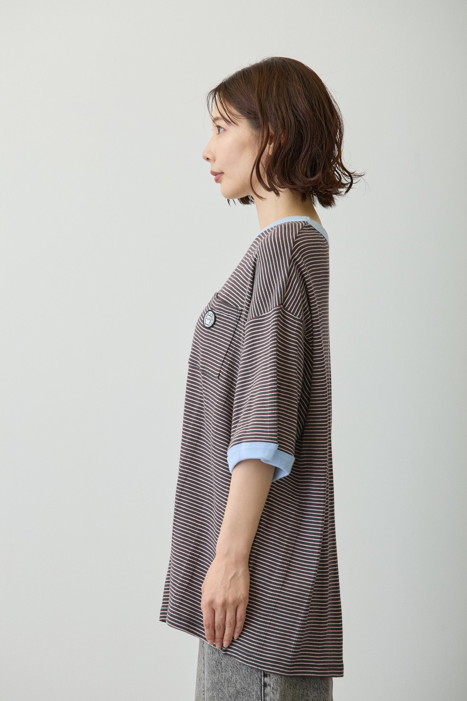 ちいかわ ビッグシルエットポケットTシャツ Robert P.Miller×Talking モモンガ COFFEE